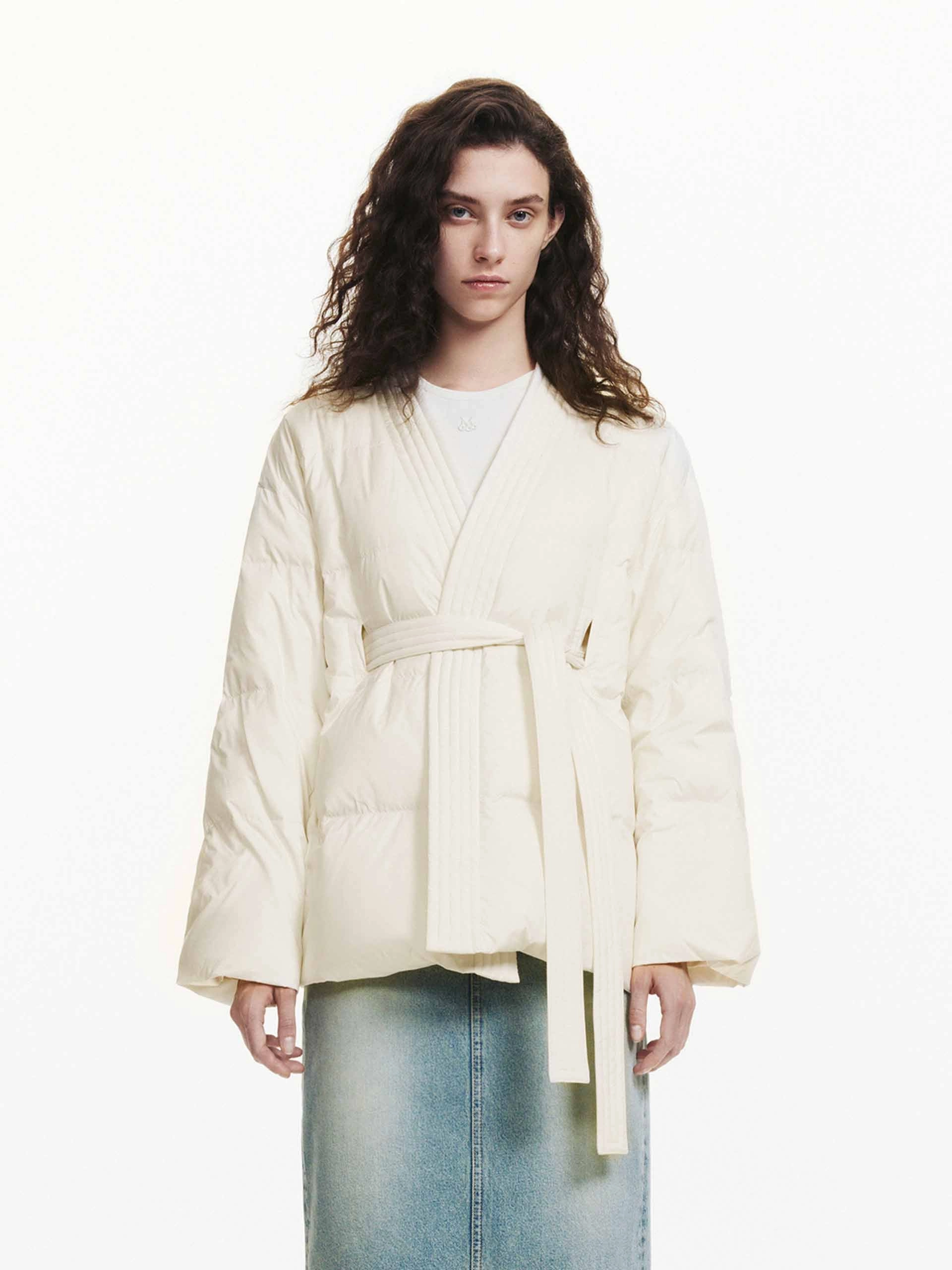 Belted Quilted Down jacket On The Go Layer