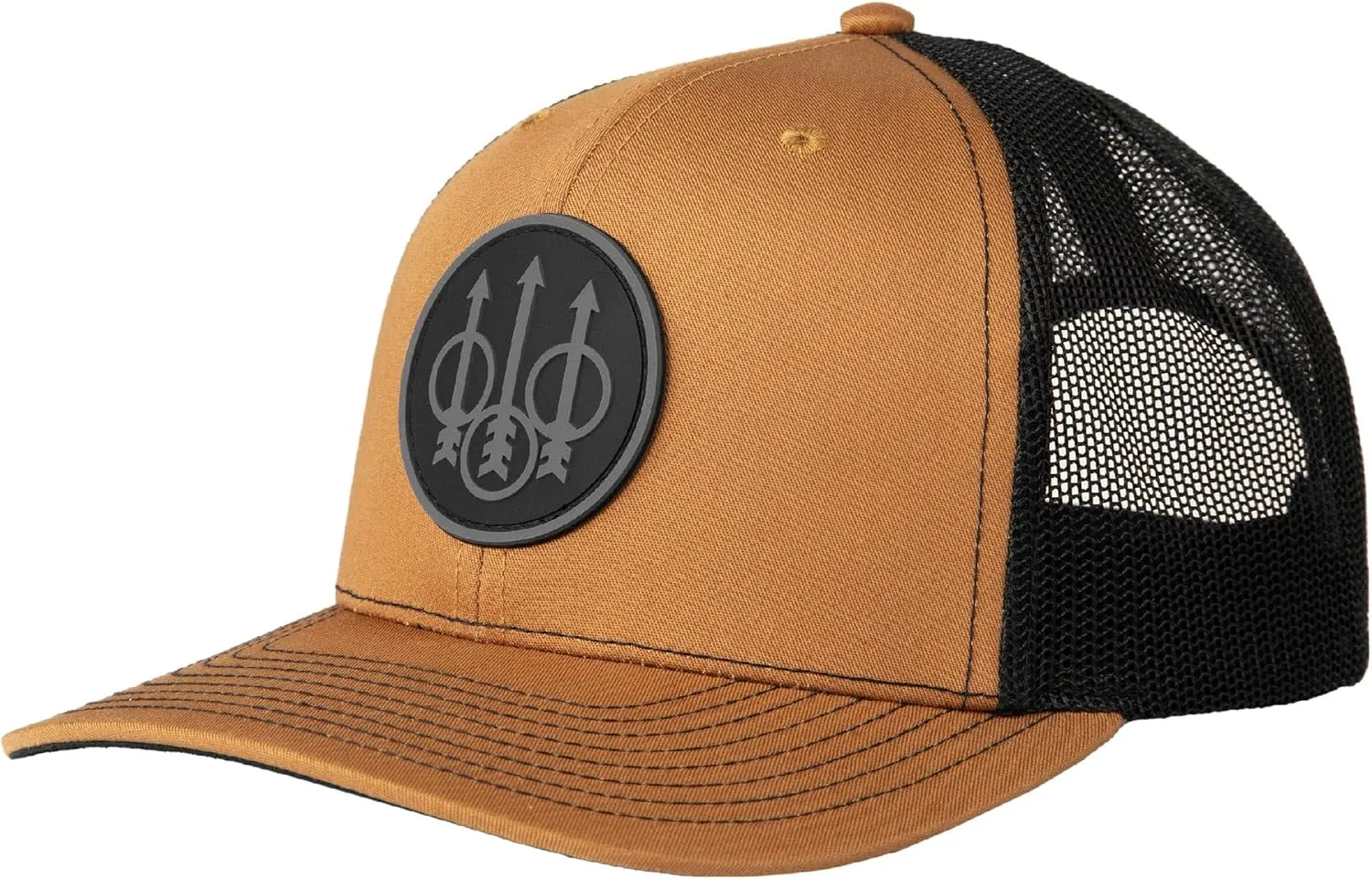 Beretta Men's Js Trucker Hat - Mesh Back Adjustable Snapback Pre-Curved Visor Cap, One Size Fits All