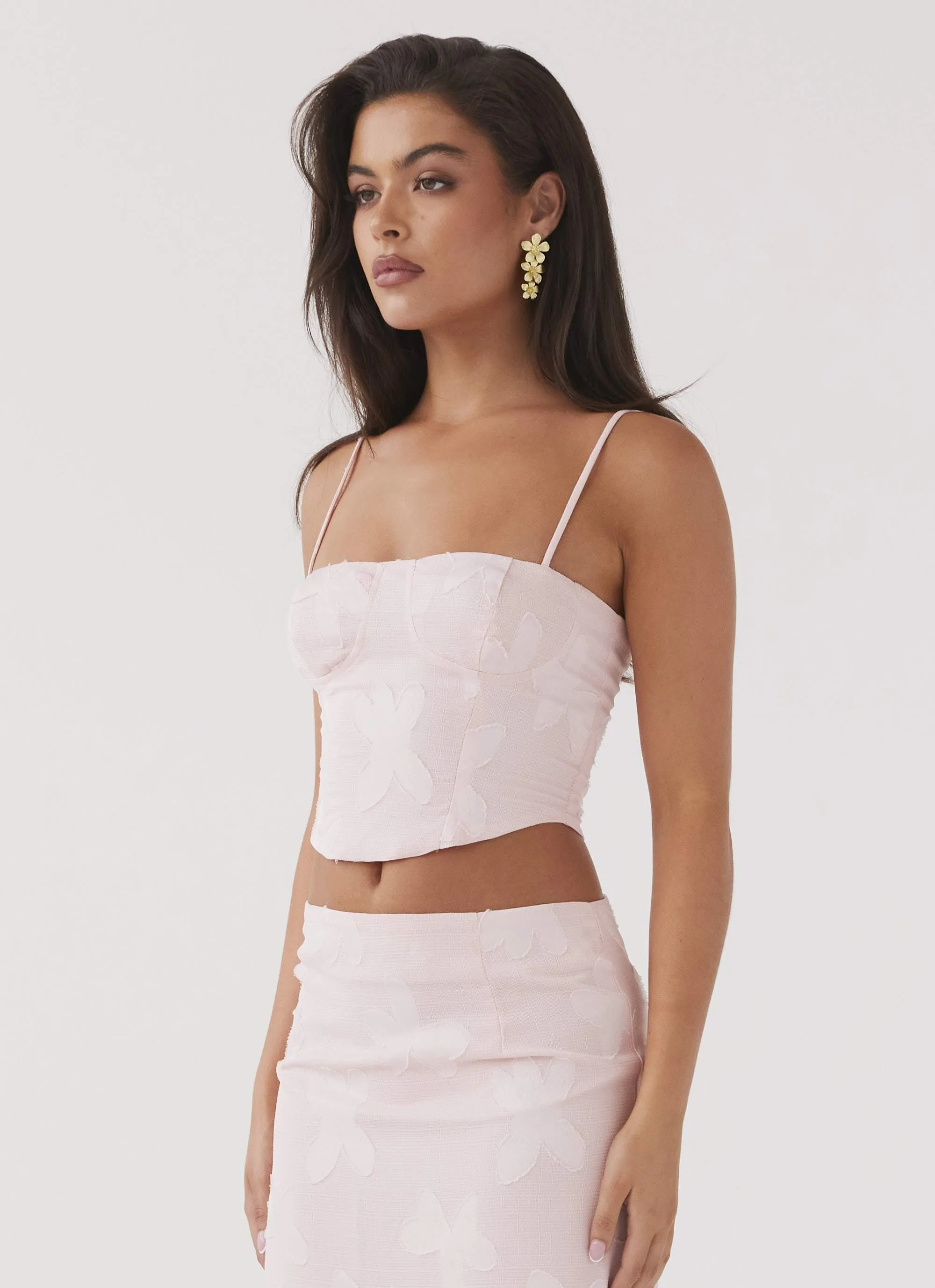 Soft Touch Best Love Lace Up Top - Pink Petal