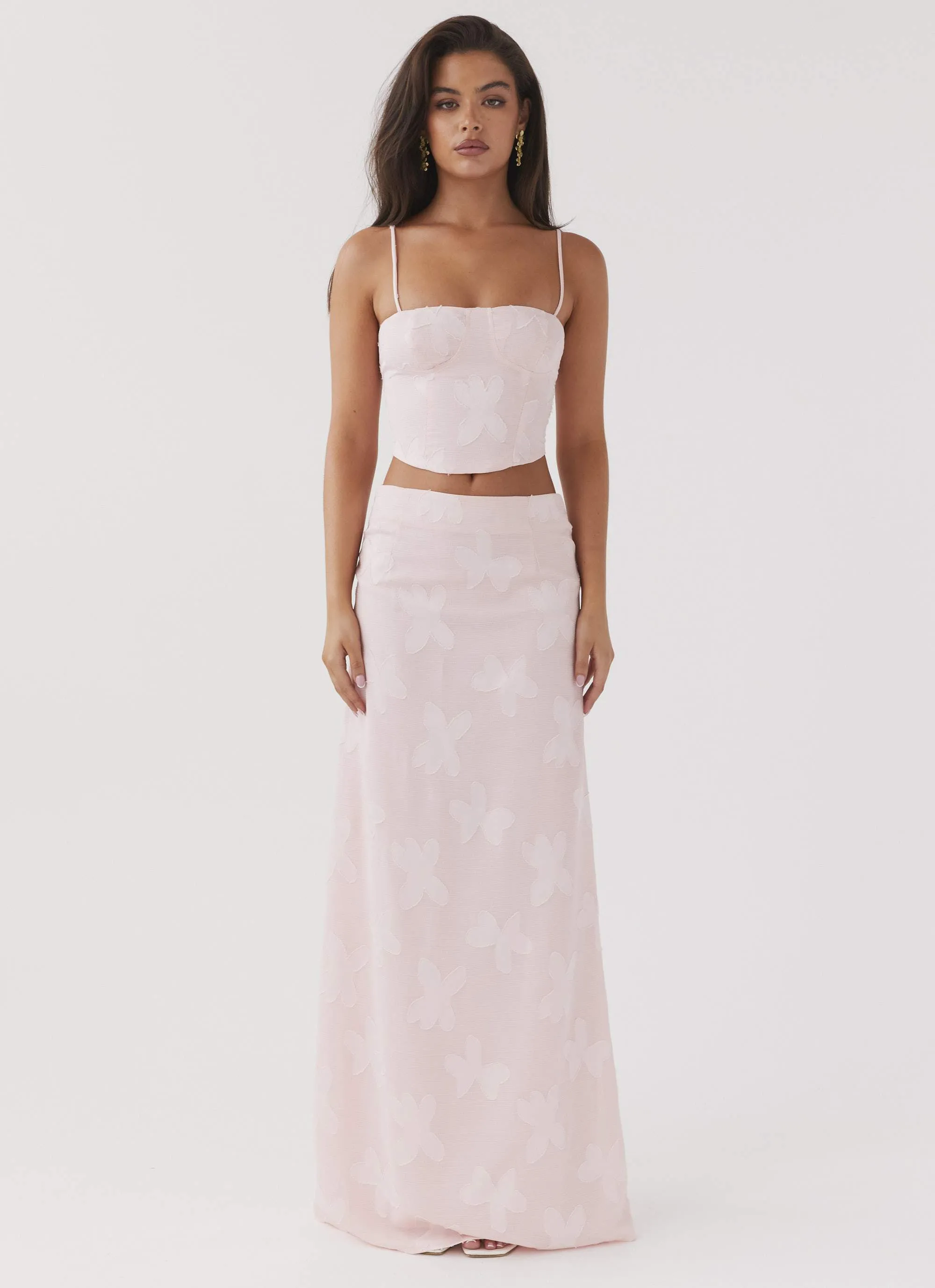 StretchTechnology Best Love Lace Up Top - Pink Petal