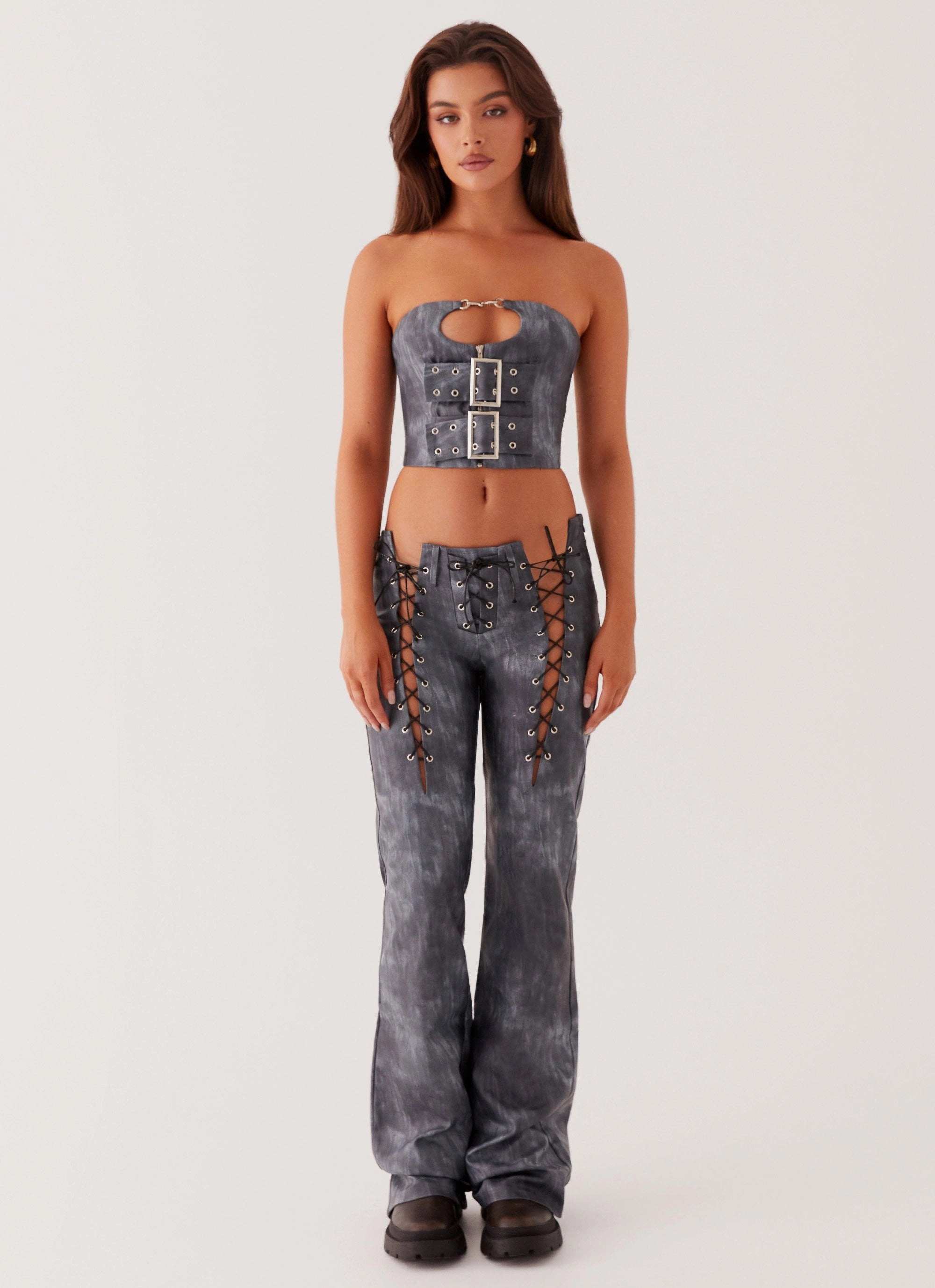 Better When I'm Dancing Belt Top - Graphite Soft Sweater QuickDryConstruction