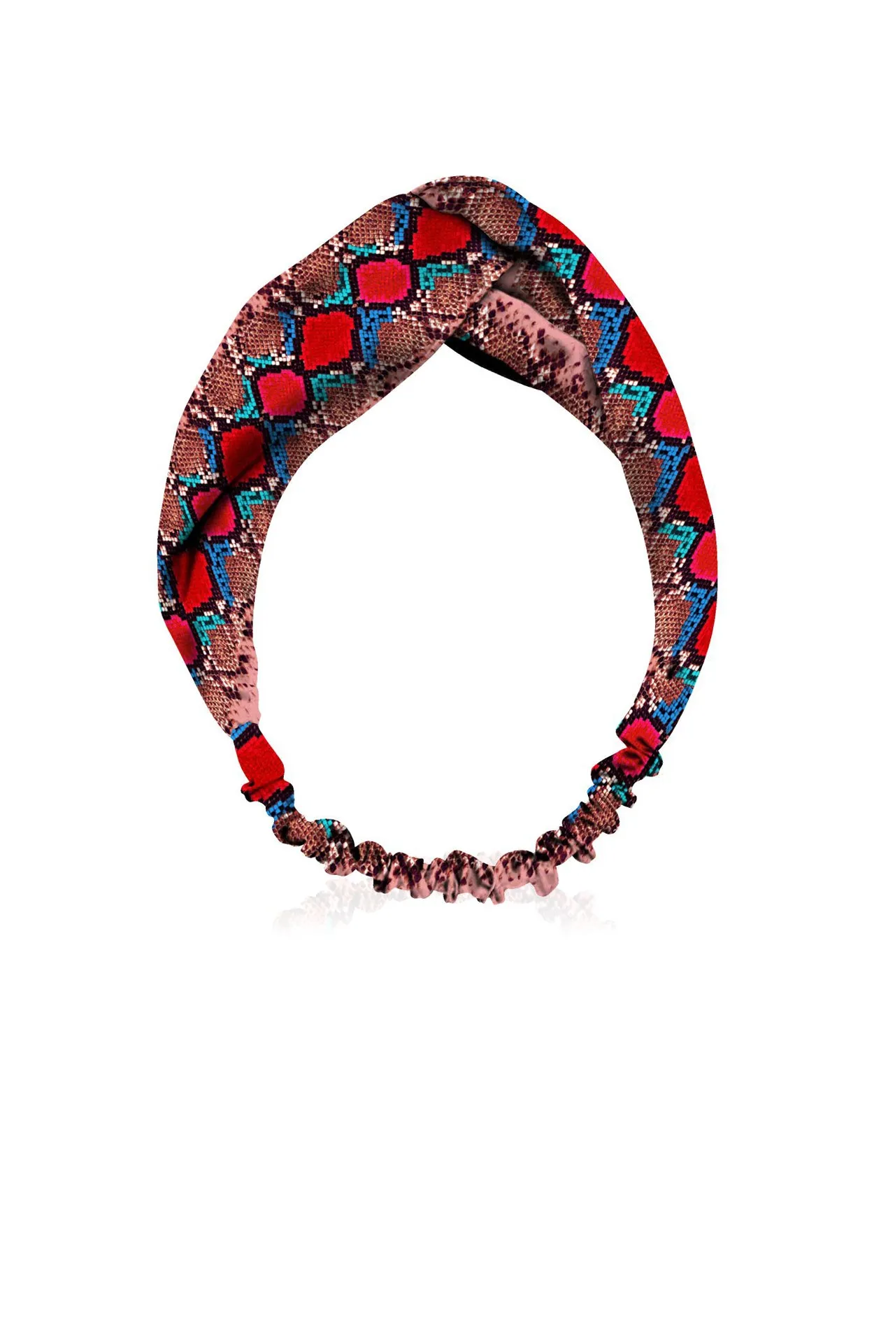 Biodegradable Fabrics Vegan Silk headband in Blood Stone