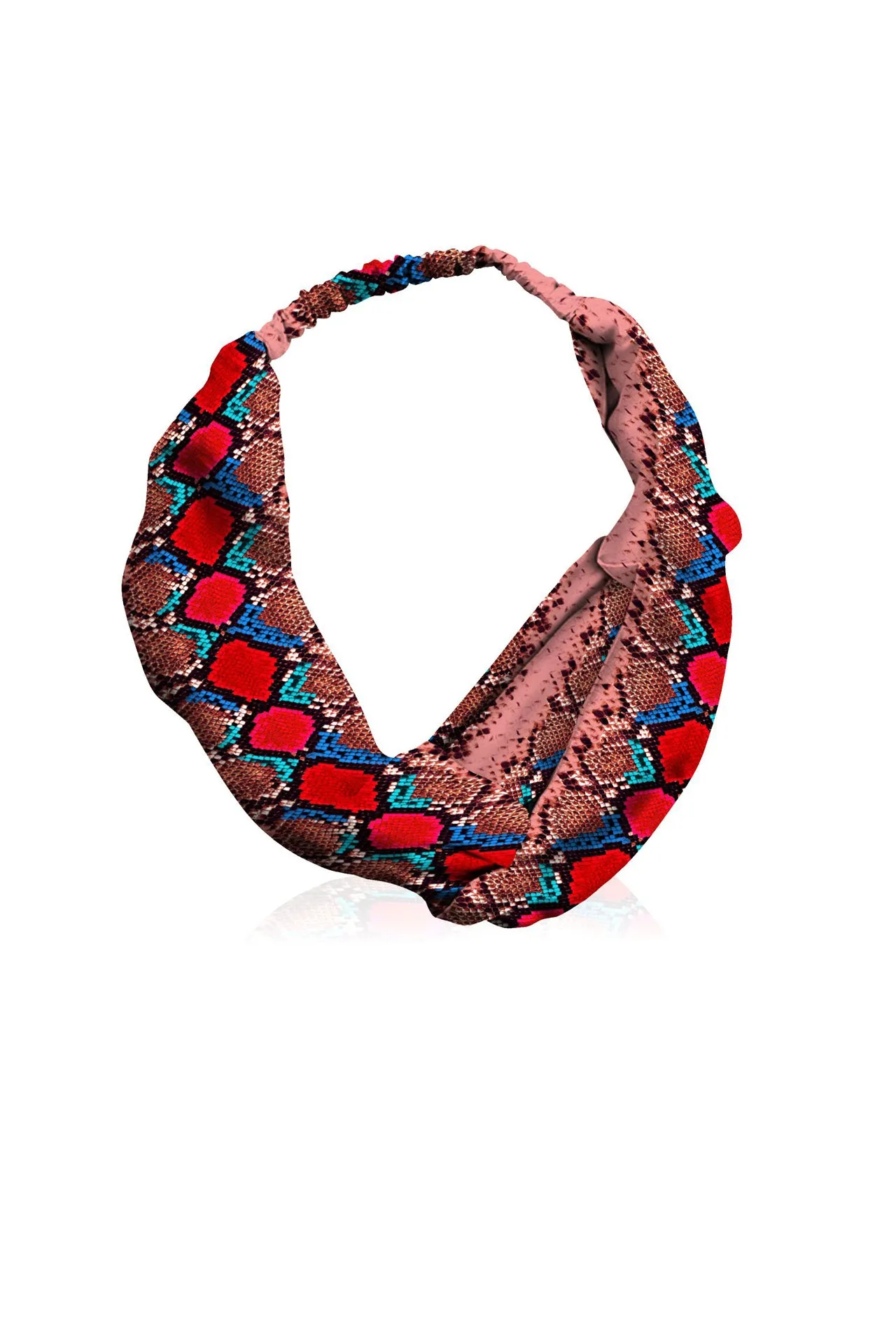 Biodegradable Fabrics Vegan Silk headband in Blood Stone