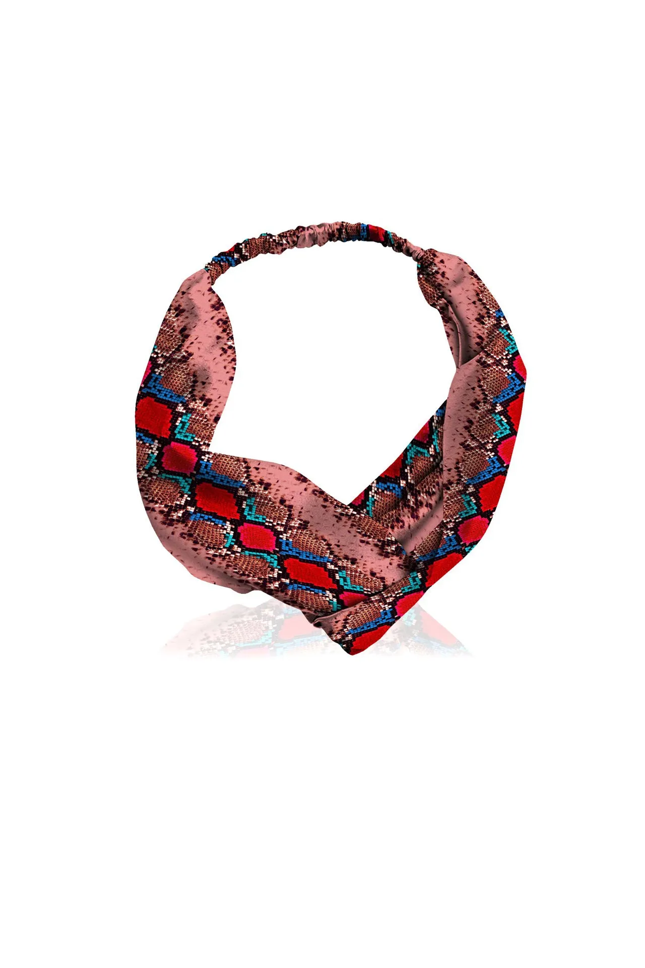 Biodegradable Fabrics Vegan Silk headband in Blood Stone