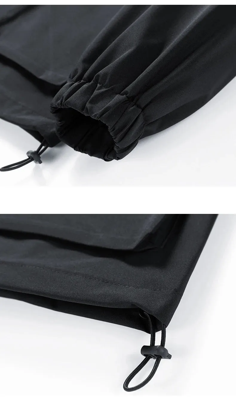 Black Mountaineering Clothing Tooling Jacket Men's Thin Spring Autumn Men's Women's Loose Sports Windbreaker Coat For Men