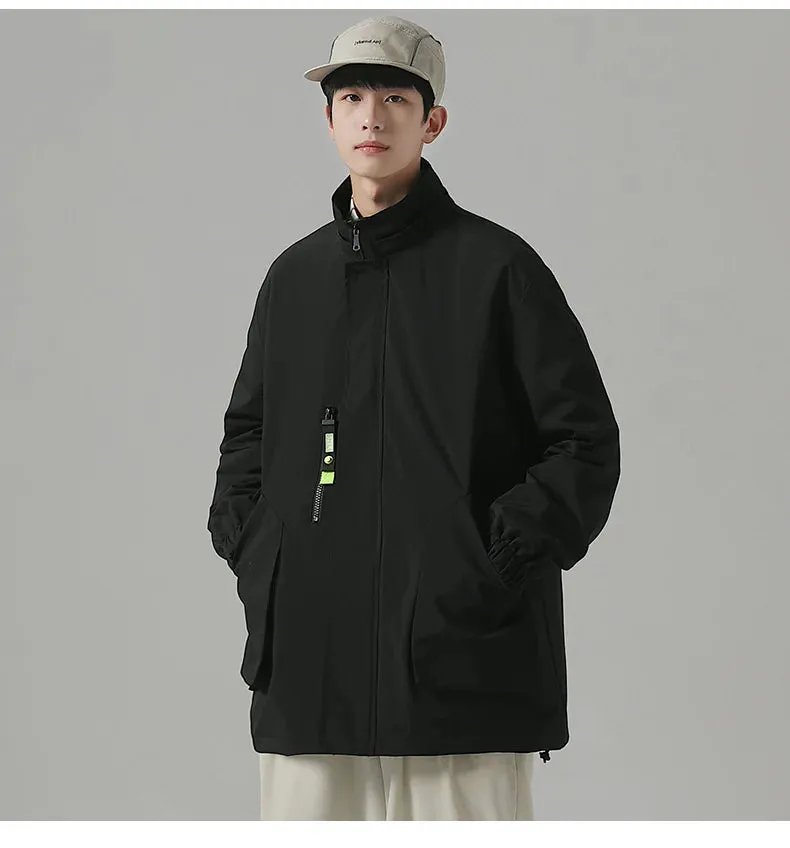 Black Mountaineering Clothing Tooling Jacket Men's Thin Spring Autumn Men's Women's Loose Sports Windbreaker Coat For Men