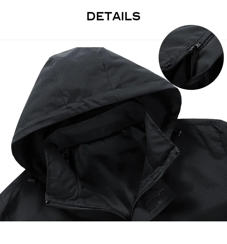 Black Mountaineering Clothing Tooling Jacket Men's Thin Spring Autumn Men's Women's Loose Sports Windbreaker Coat For Men