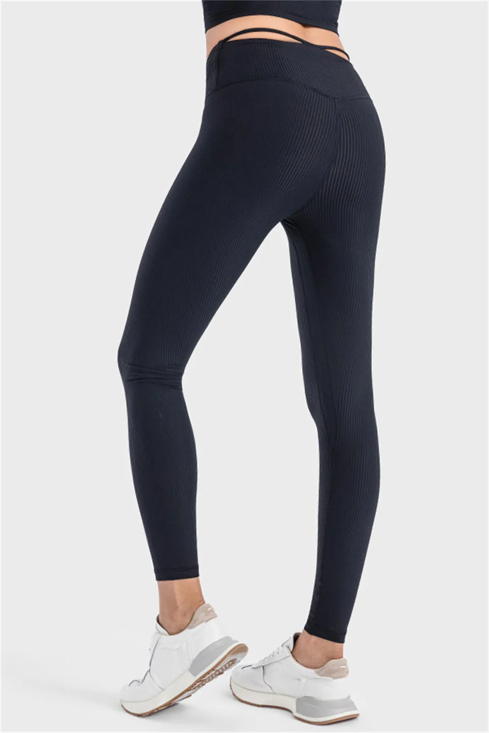Black Outdoor Solid Skinny Yoga Pants