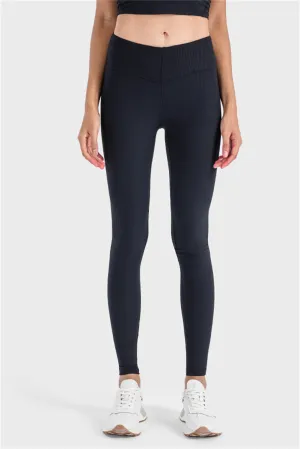 Black Outdoor Solid Skinny Yoga Pants