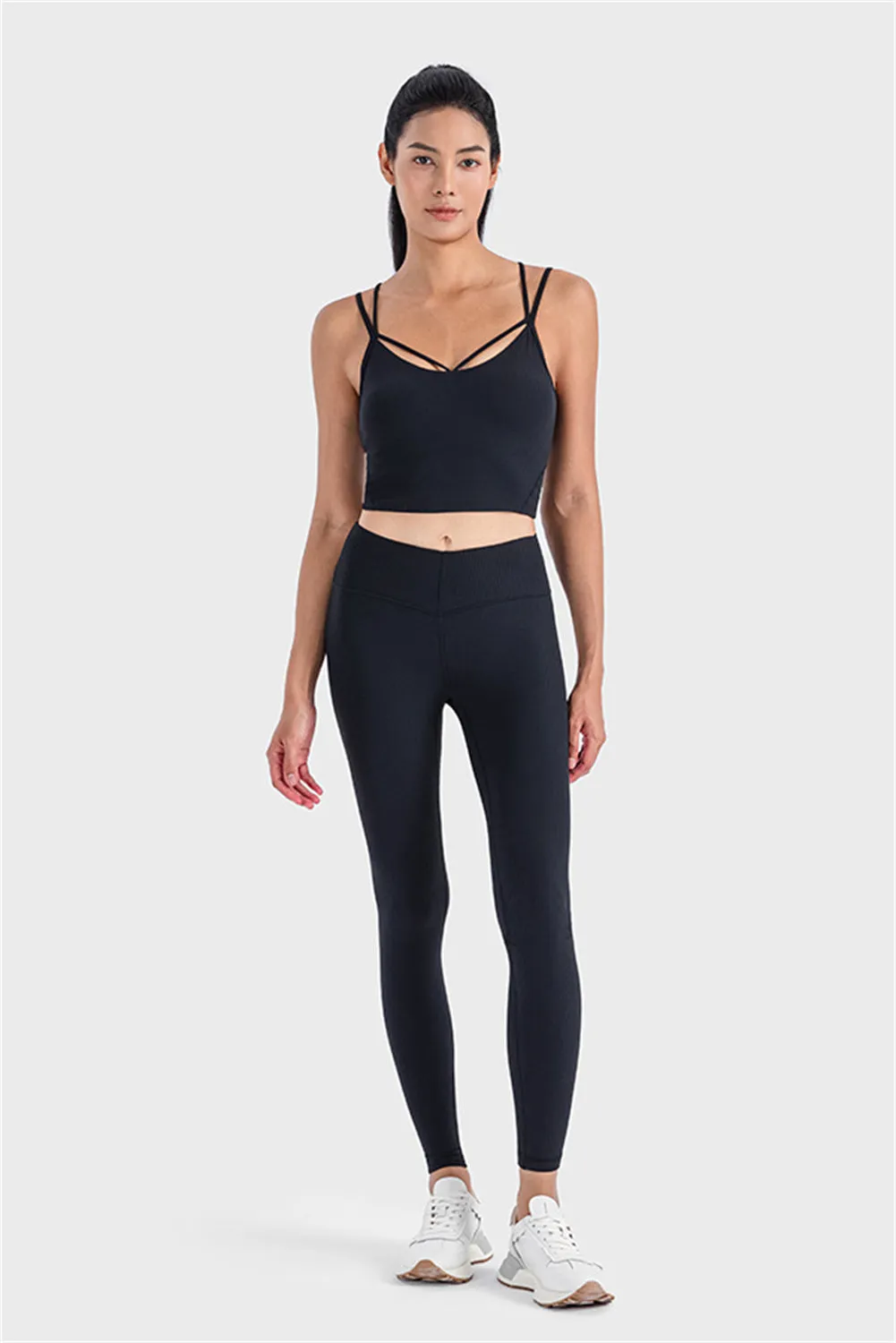 Black Outdoor Solid Skinny Yoga Pants