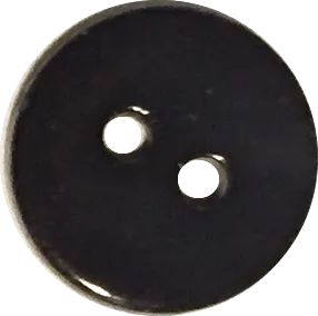 Black Shiny 1/2" Agoya Shell Button, Pack of 8,  #1227