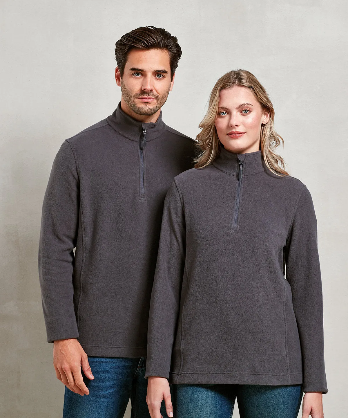 Black - Unisex ÔRecyclightÕ 1/4 zip microfleece