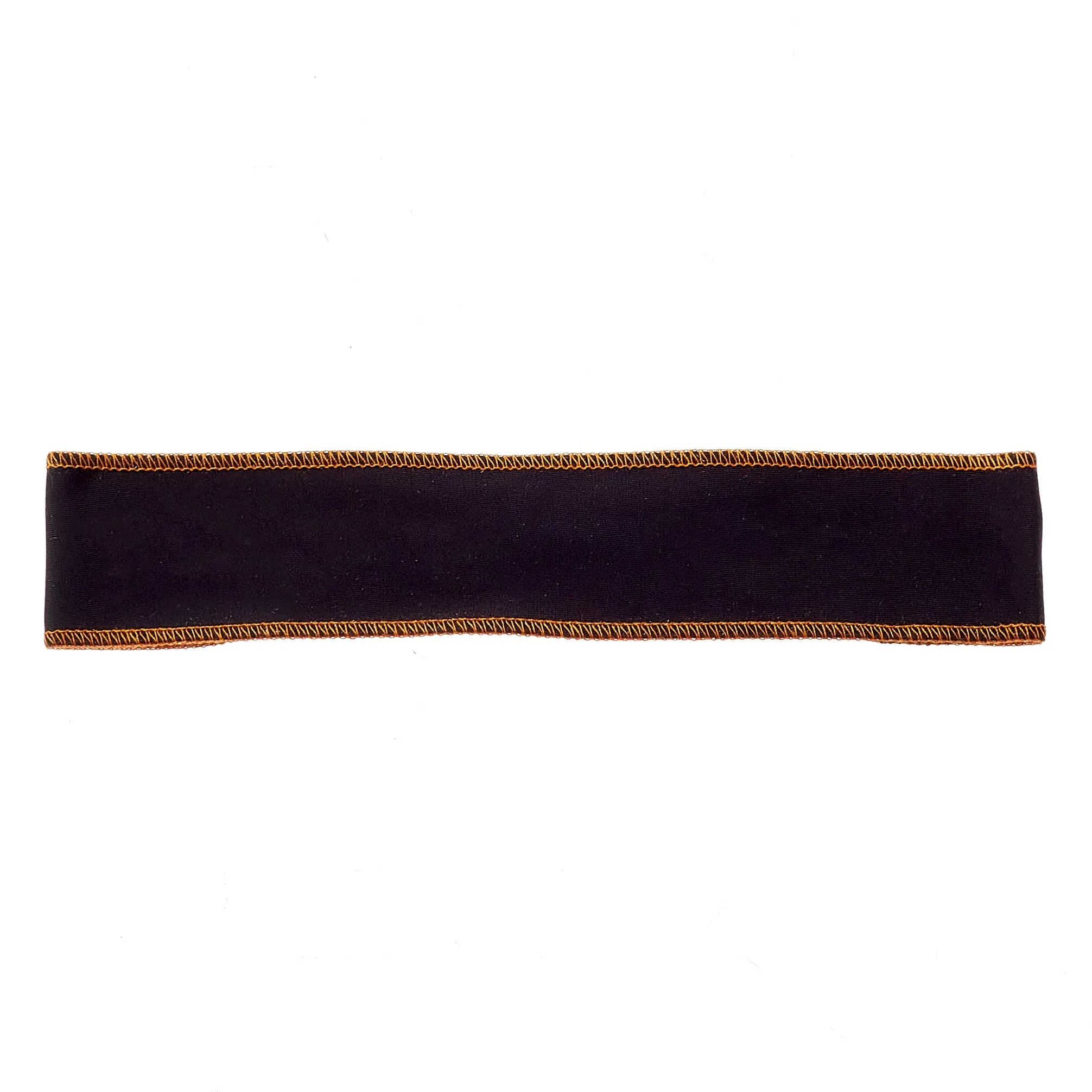 Black with Orange Stitching Non-Slip Headband