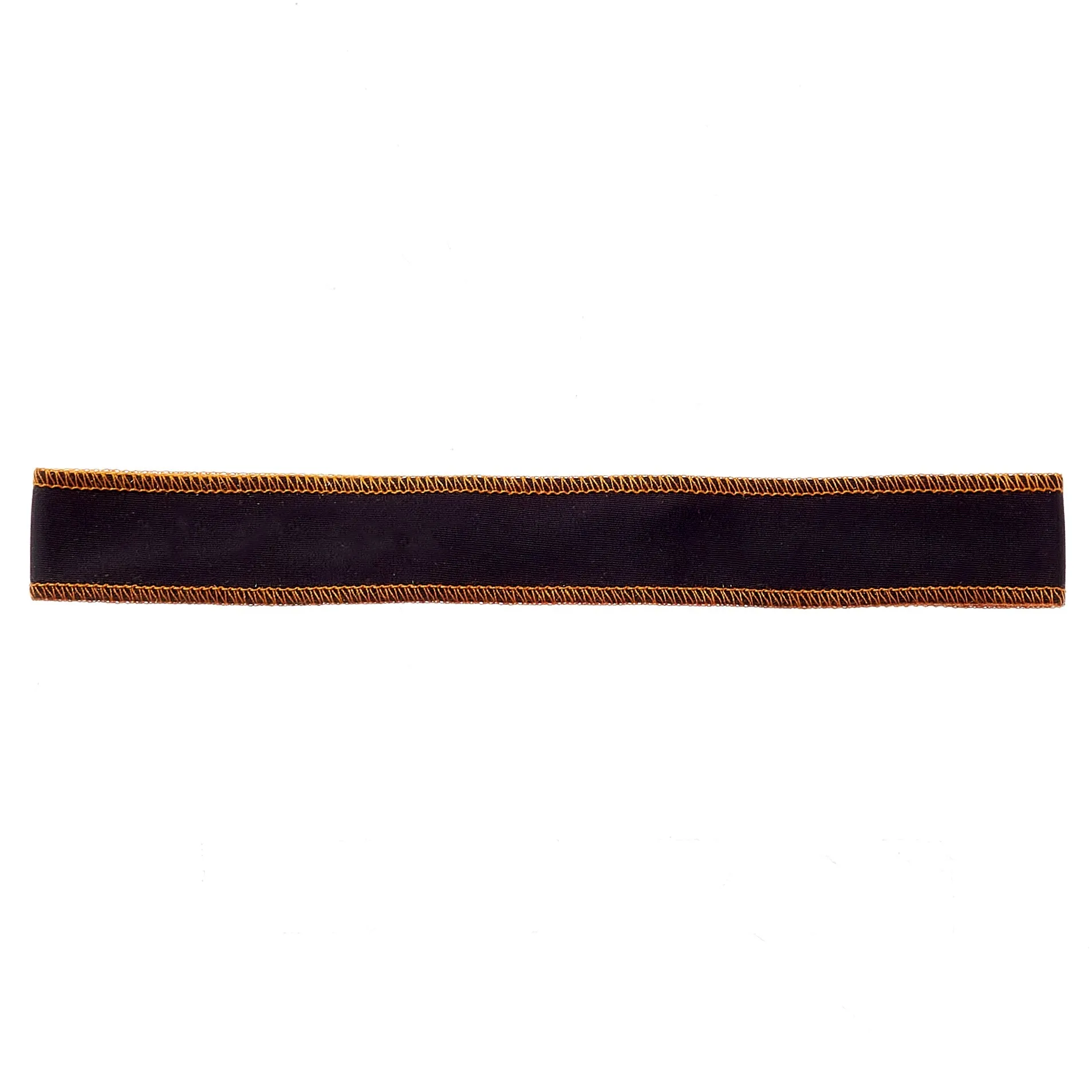 Black with Orange Stitching Non-Slip Headband
