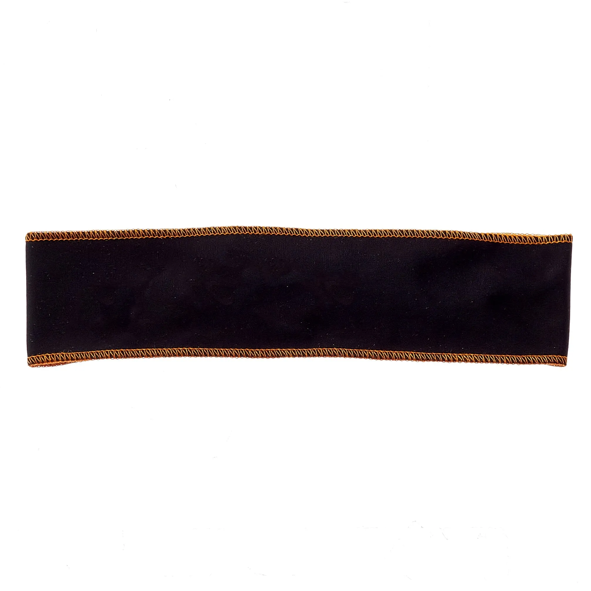 Black with Orange Stitching Non-Slip Headband