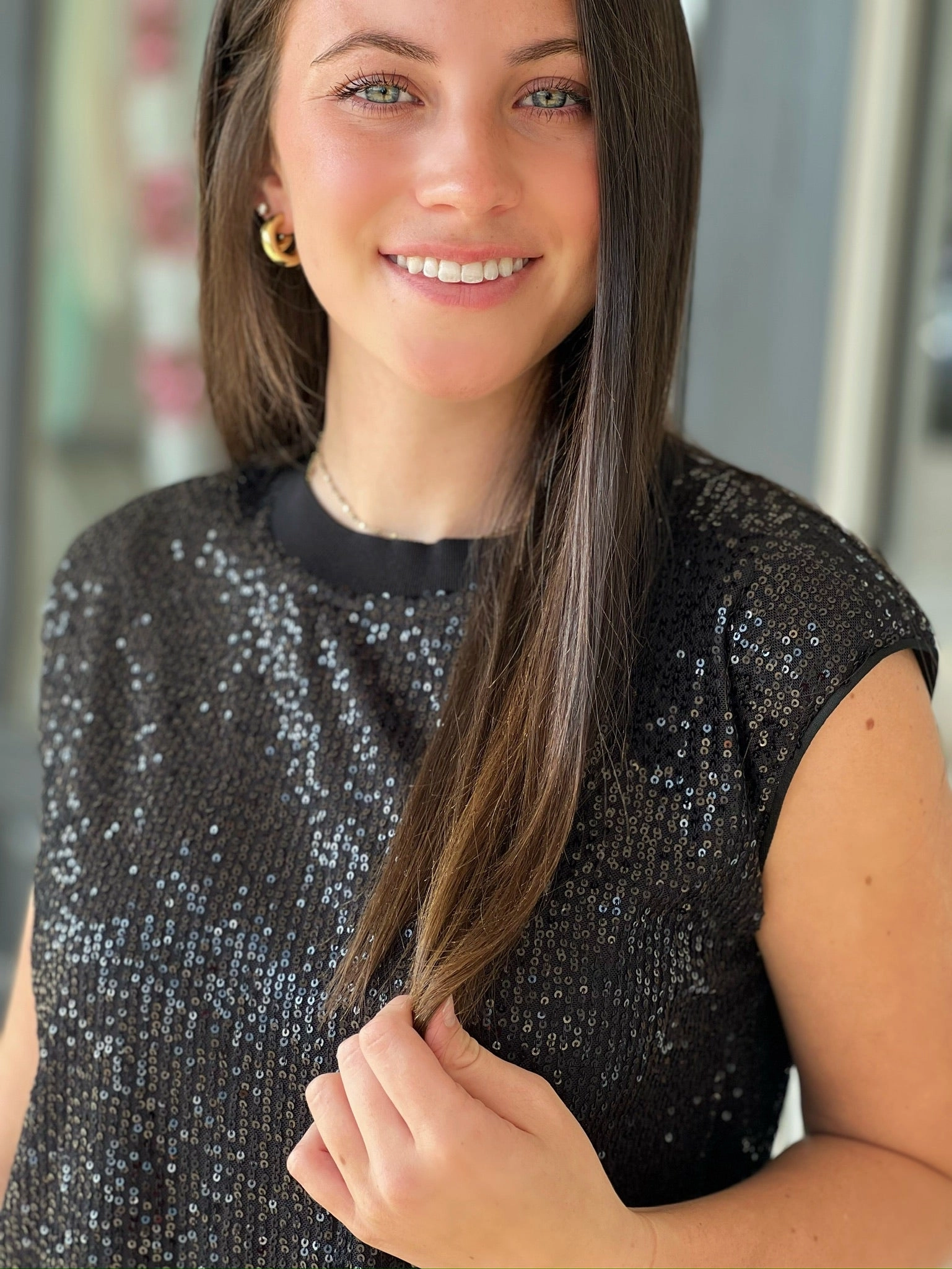 QuickDryTechnology Blair Sequin Tank (FINAL SALE)