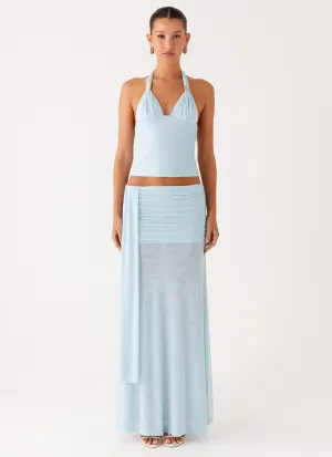 Collaboration Piece Blaze Maxi Skirt - Blue