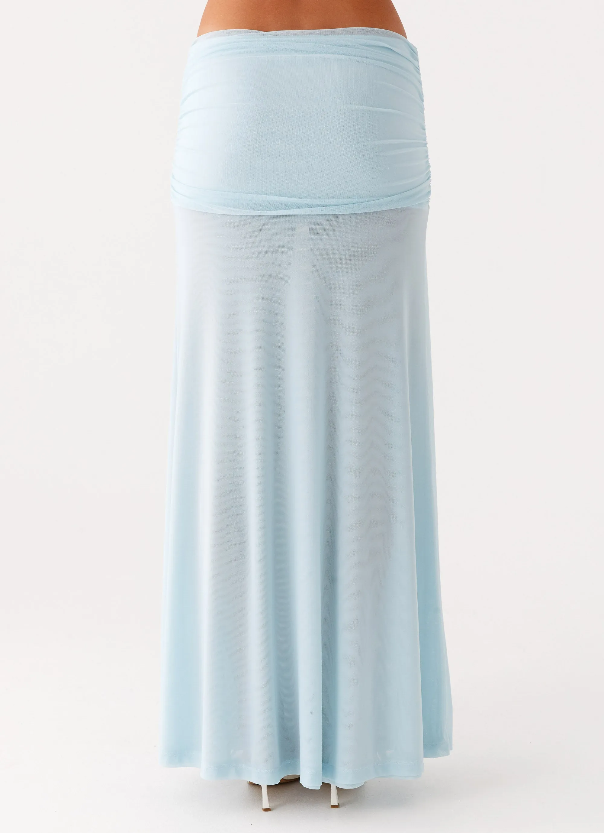 Blaze Maxi Skirt - Blue High Elasticity Material Structured Shape