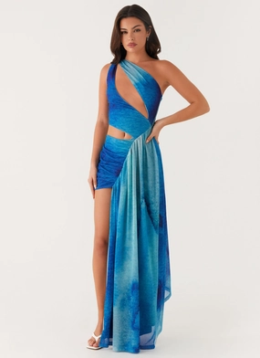Blinded Maxi Dress - Blue Tie Dye Soft Outfit
