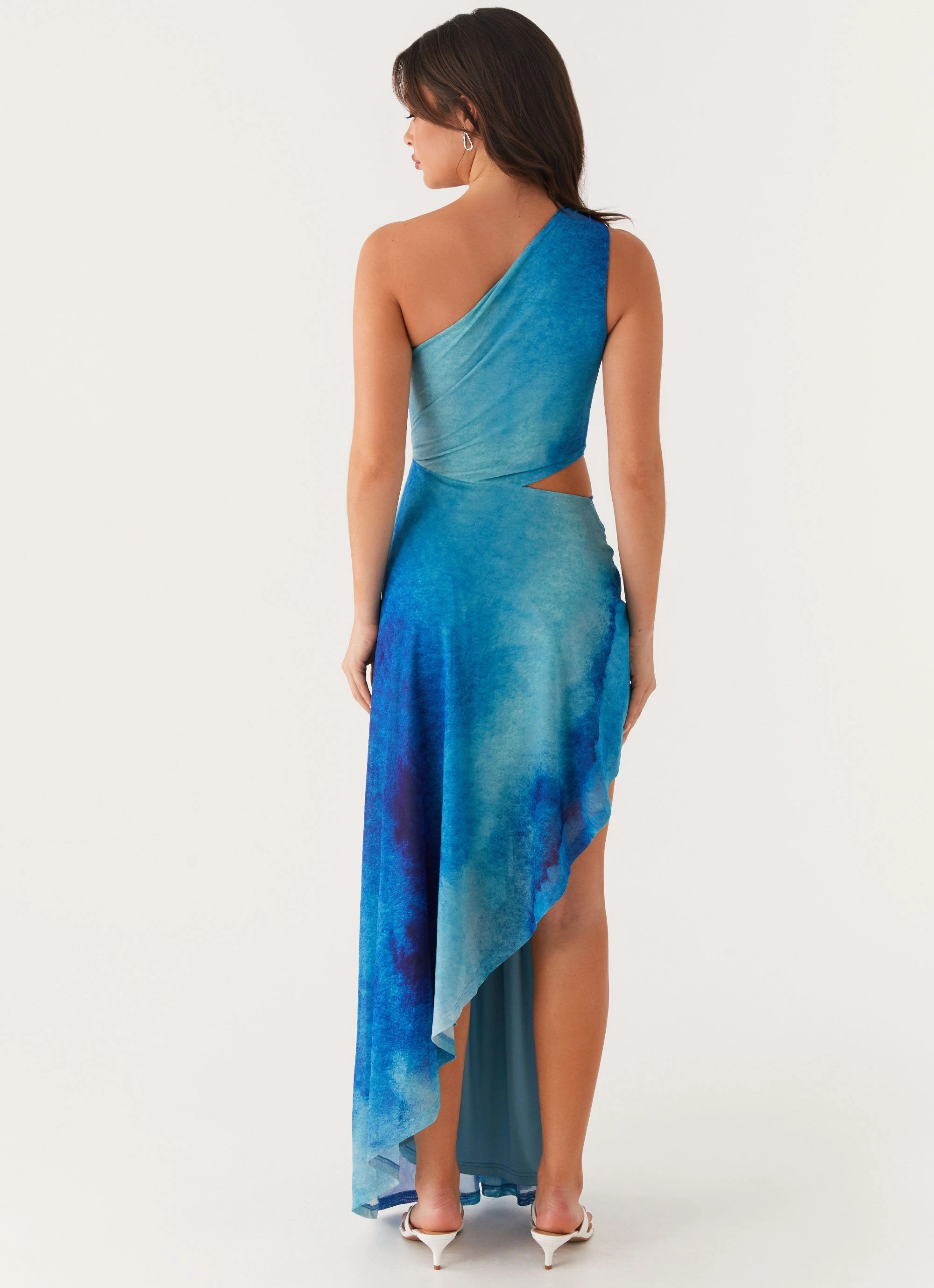 Blinded Maxi Dress - Blue Tie Dye Dark Tones Everyday Comfort