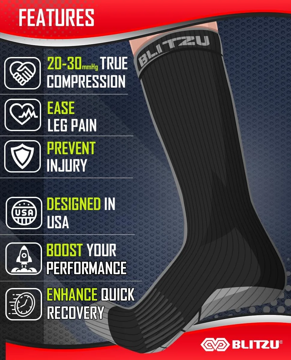 BLITZU Compression Socks For Women & Men Support Socks For Circulation, Compression Stockings For Women.