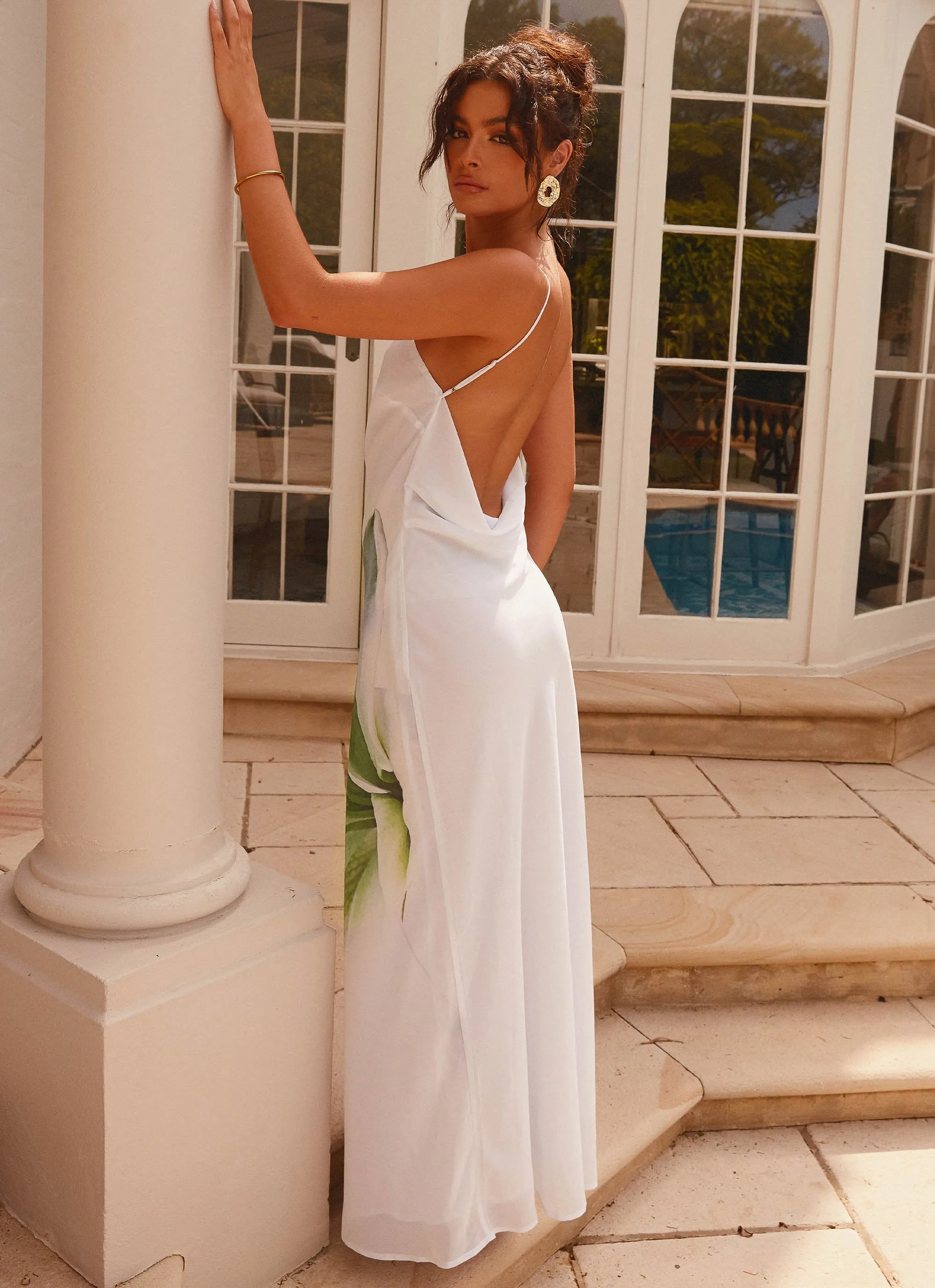 Blossom Hearts Maxi Dress - Dahlia Ash Bamboo Fiber Blend