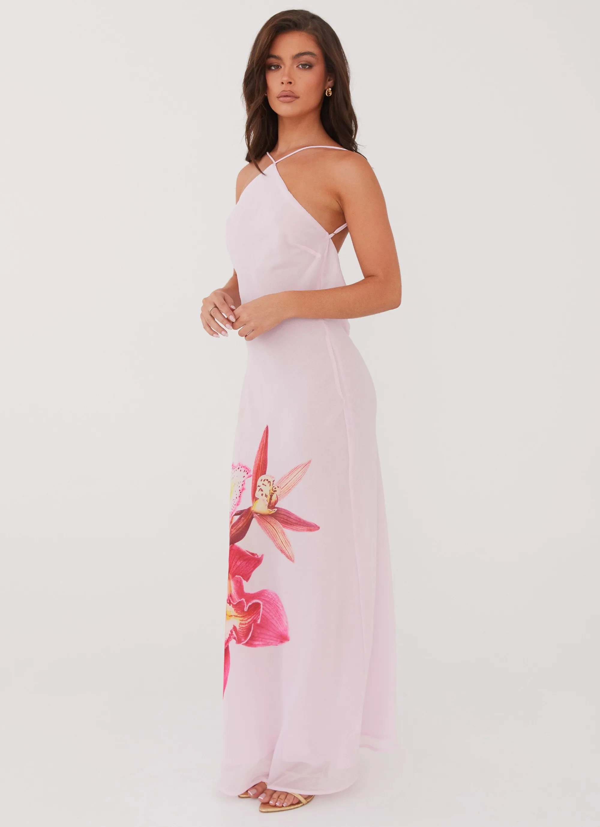 Blossom Hearts Maxi Dress - Pink Peony Odorless Binding Tape