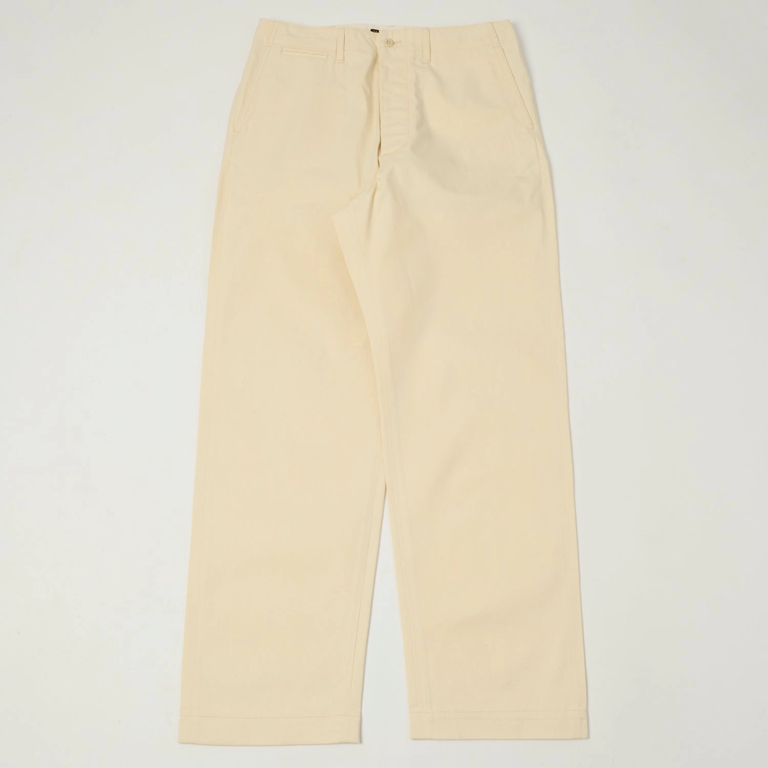 Flexible Seam A Vontade Wide Fit Chino Trouser - Natural