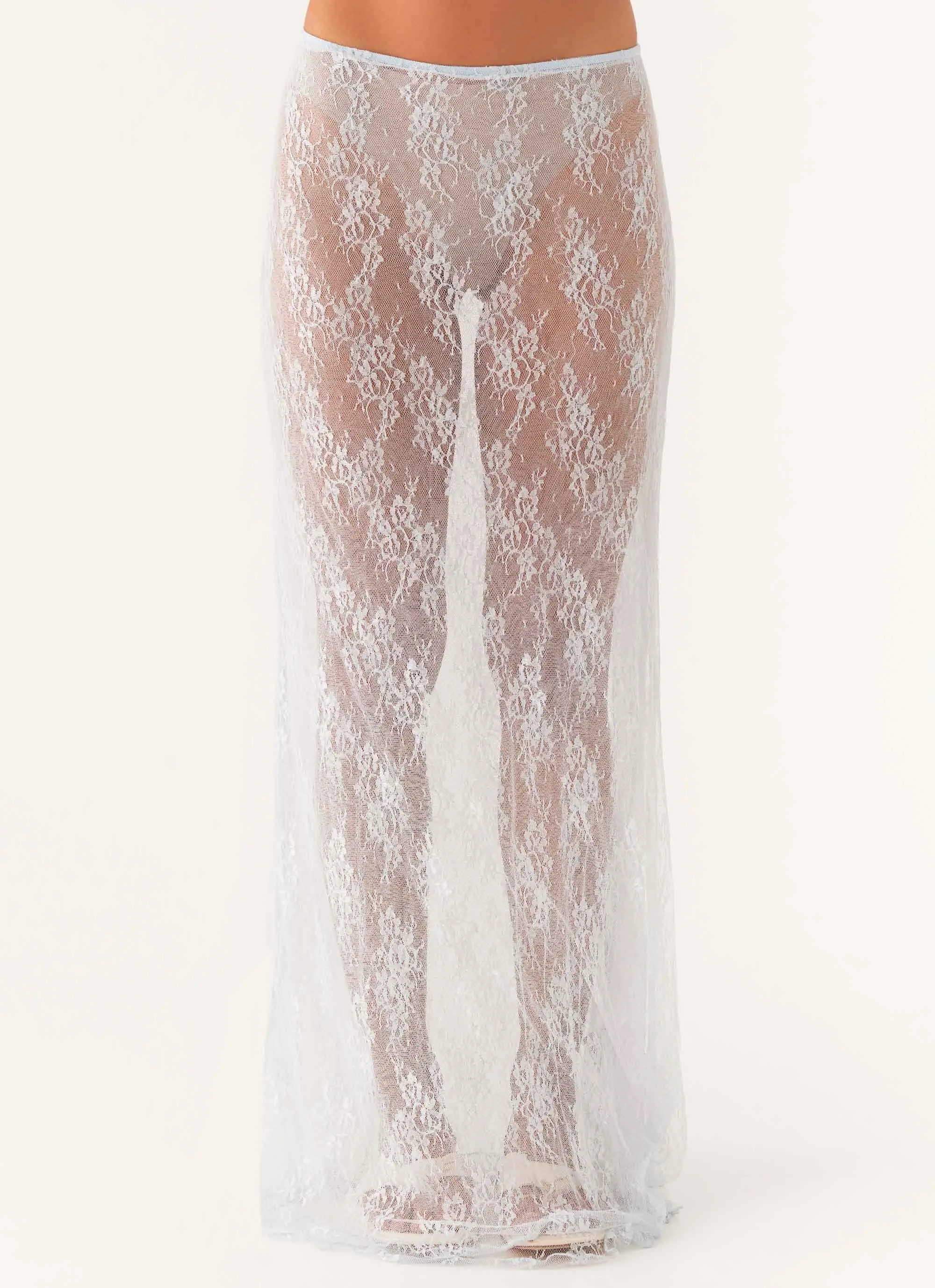 Neat Style Caden Lace Maxi Skirt - Blue