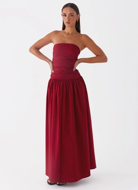 Carmel Maxi Dress - Merlot Perfect Waist