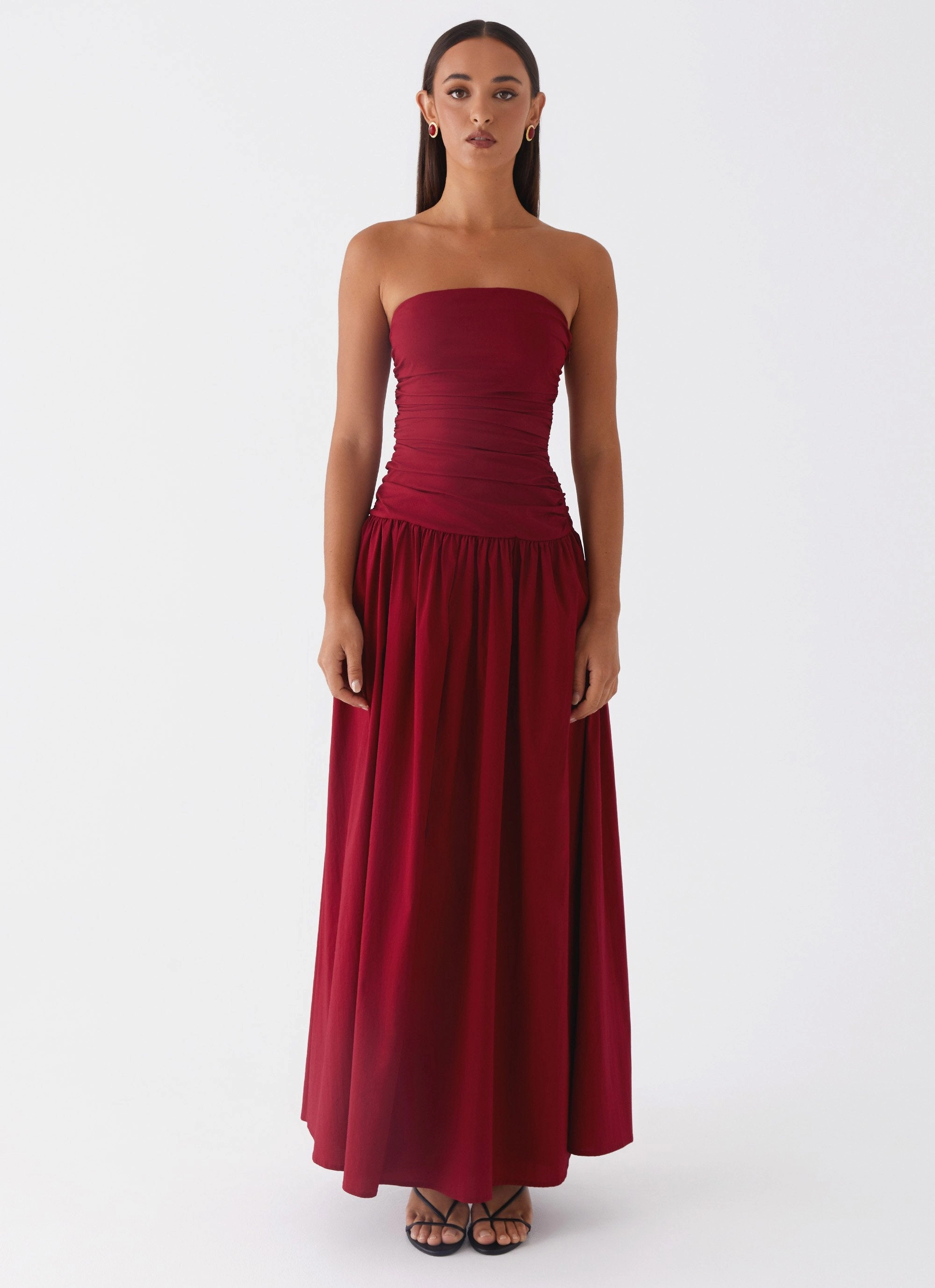 Minimal Curve Carmel Maxi Dress - Merlot