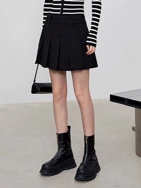 High Waist Pleated Culottes Active Performance Comfort Flex