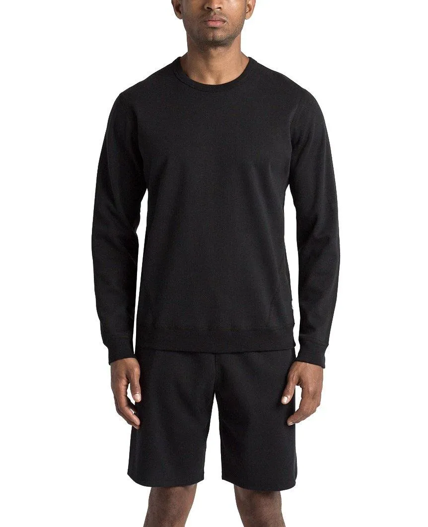 Bonded Interlock Crewneck Black