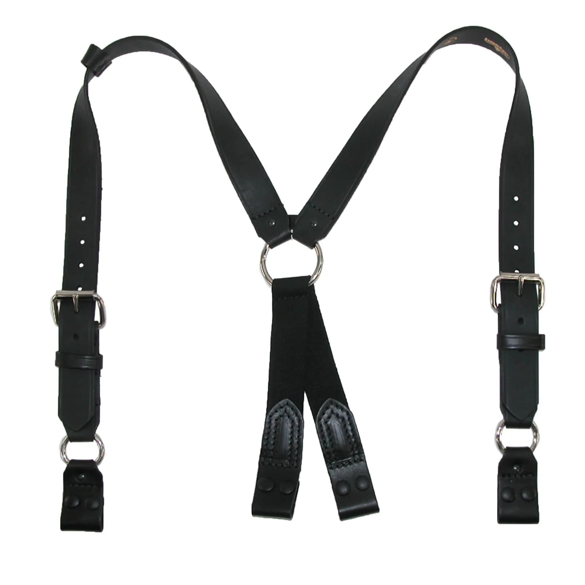 Boston Leather Leather Loop End Fireman Work Suspenders