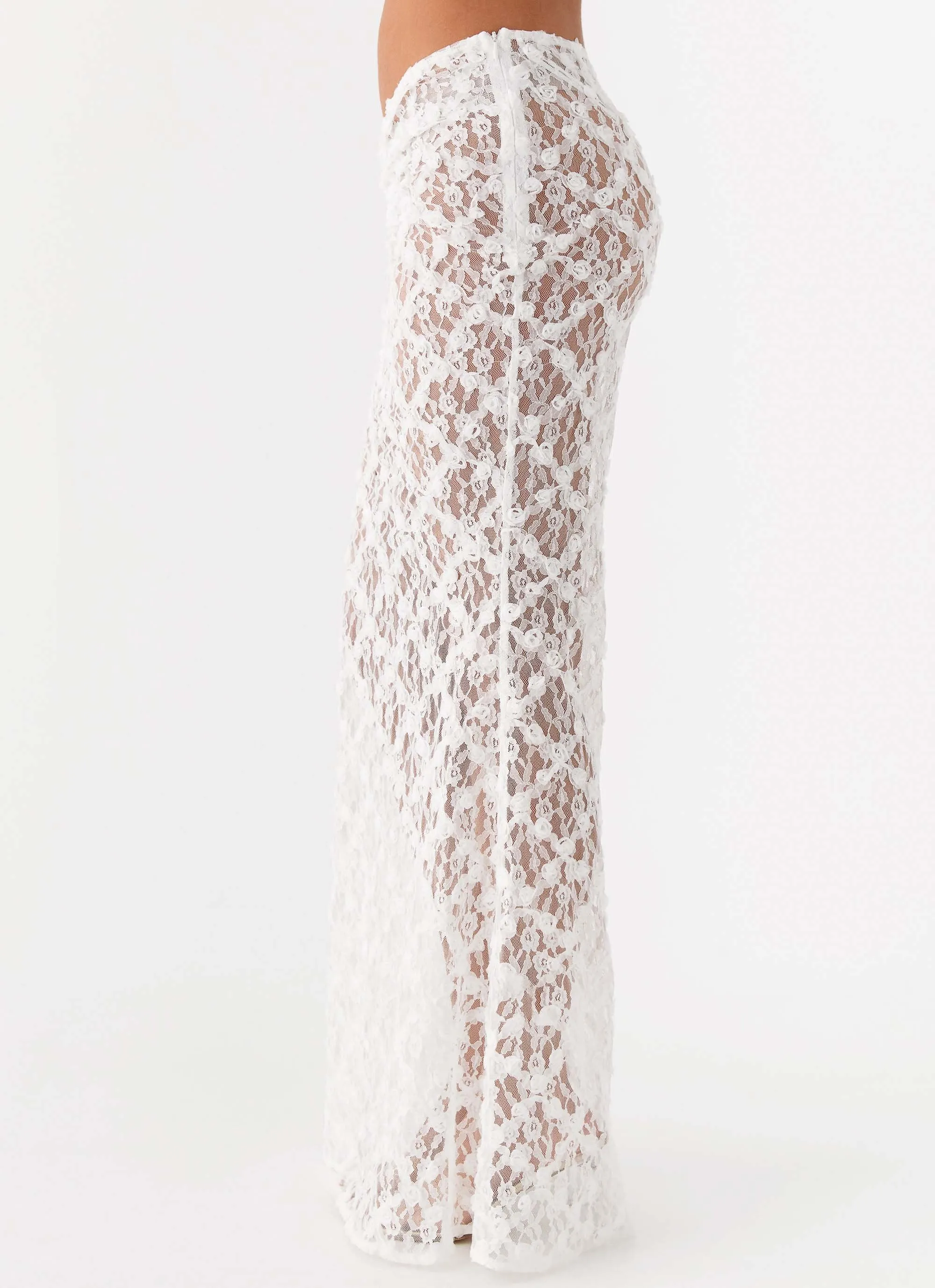 Botanical Dream Maxi Skirt - White Natural Mood