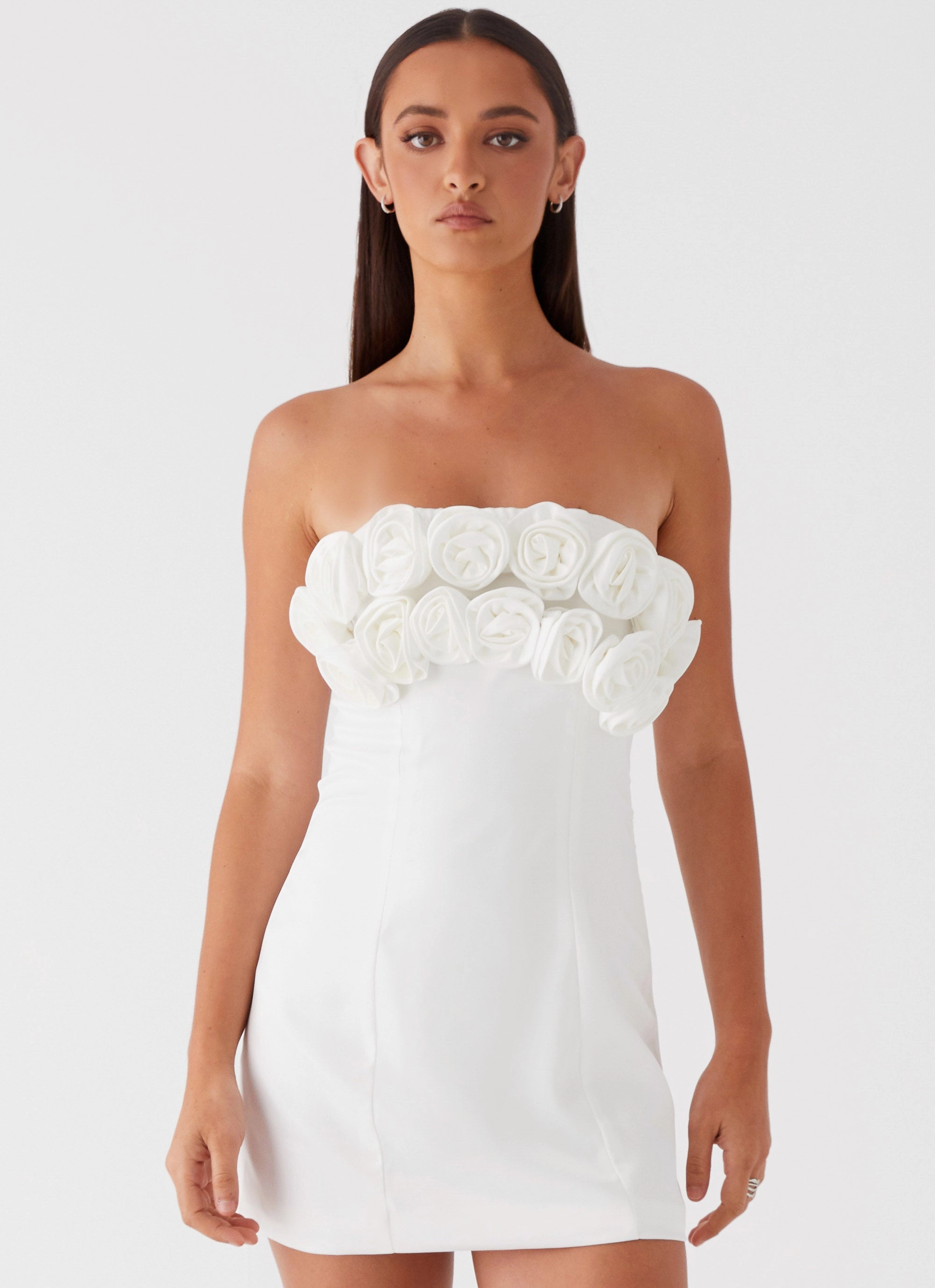 hypoallergenic Bouquet Dream Mini Dress - White