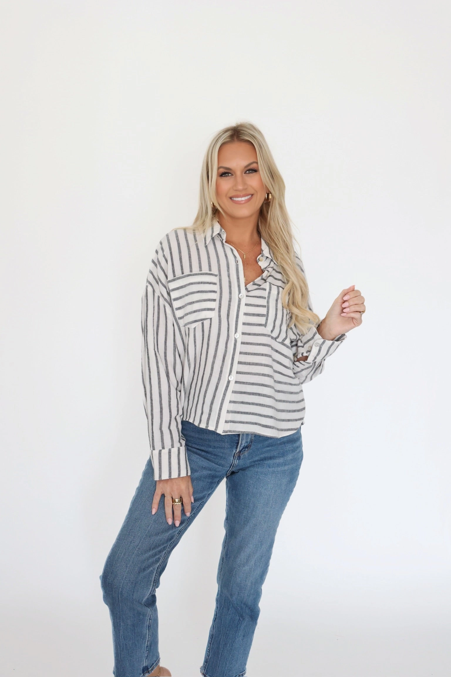 AbrasionResistant Edging Brandi Stripe Shirt