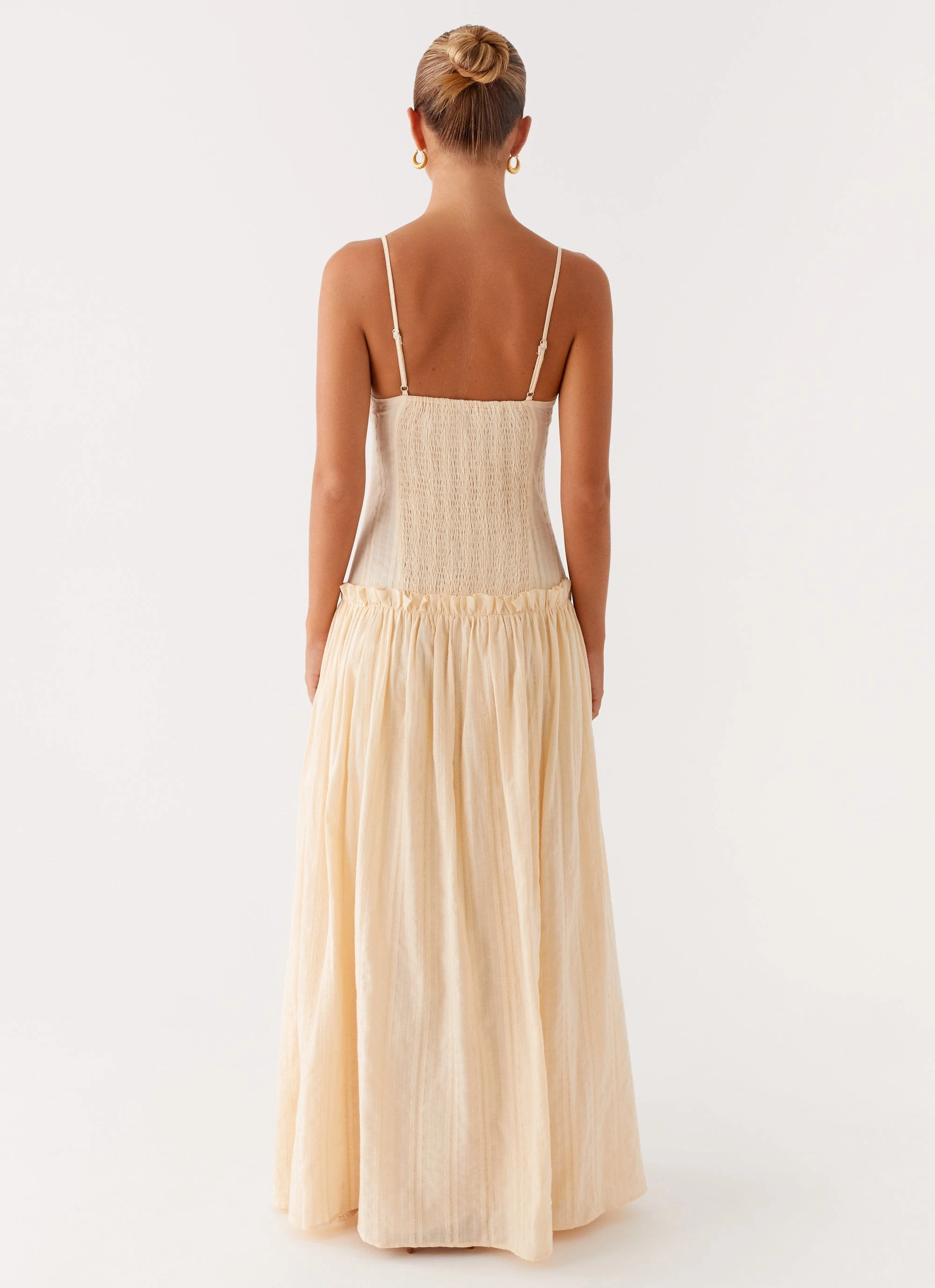 Neutral Mood Jacinda Drop Waist Maxi Dress - Cream