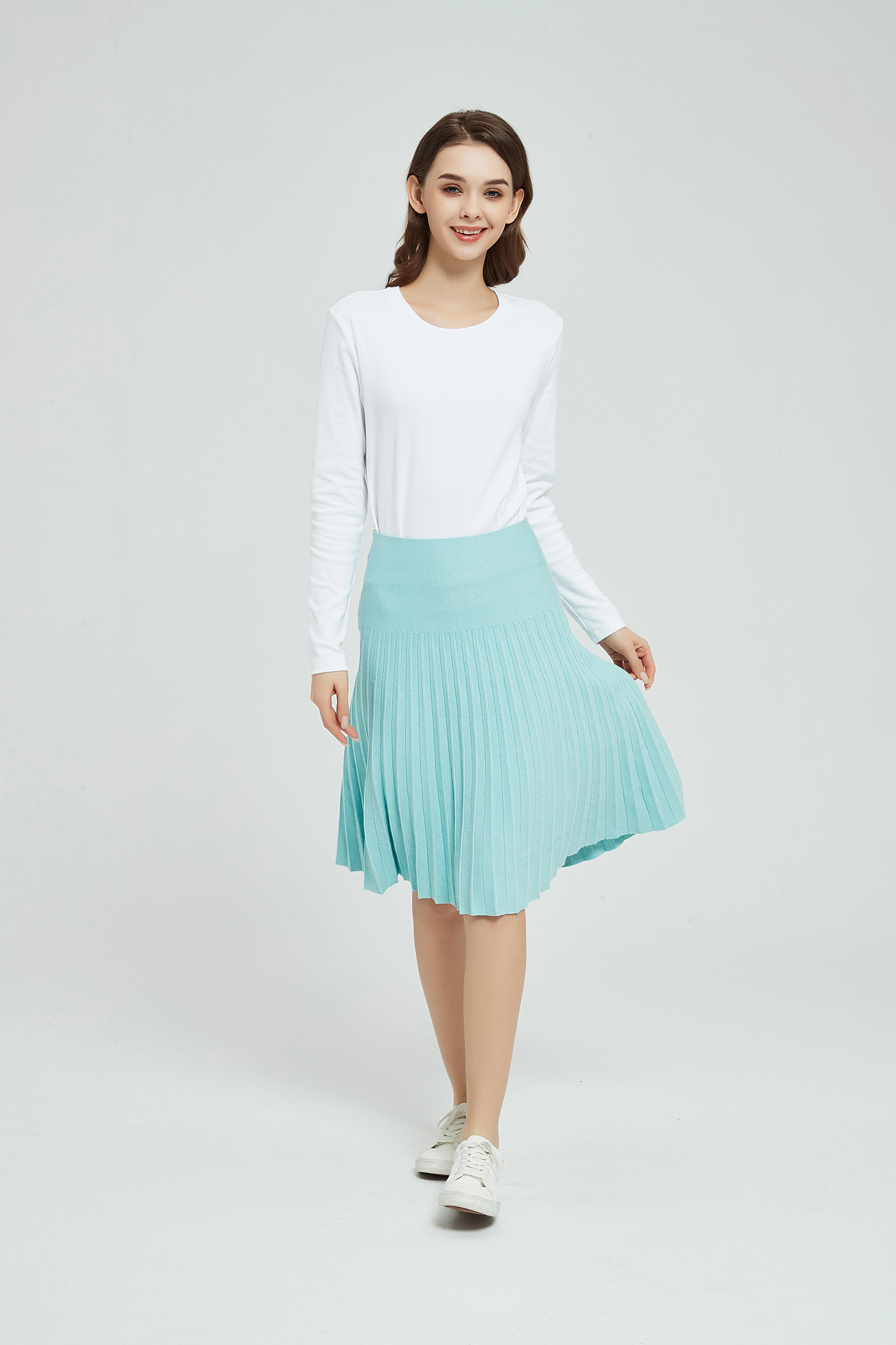 MM SUMMER PLEATED - AQUA Non Tapered Leg Anti Pilling