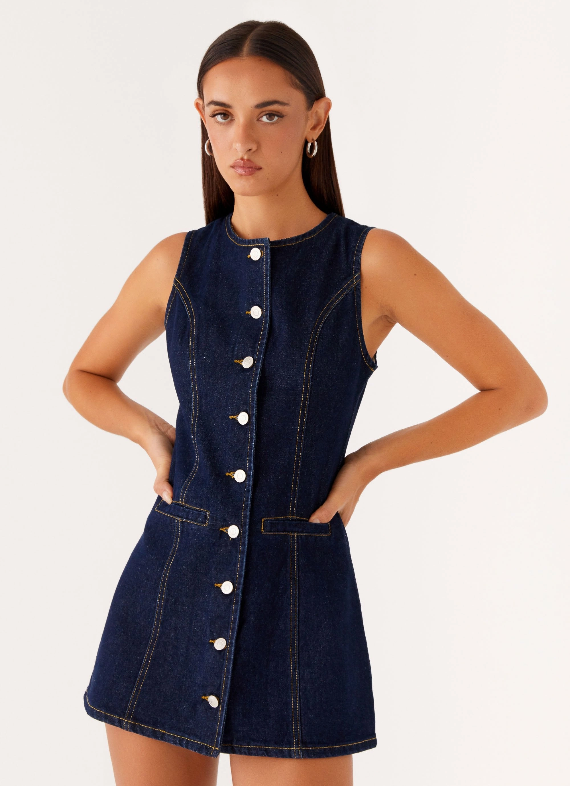 Dolton Mini Dress - Indigo Peace View
