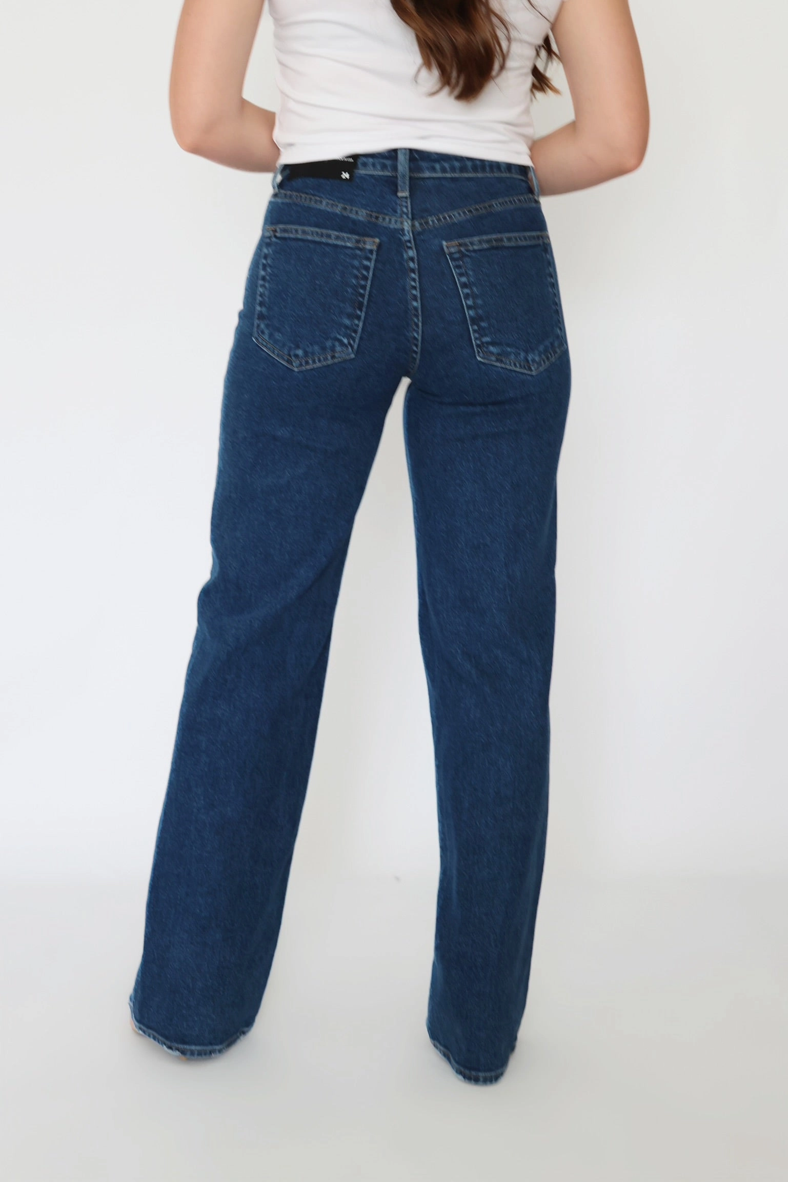 Minimalist Detailing AdjustableDrawstring Georgia Relaxed Leg Denim- FINAL SALE