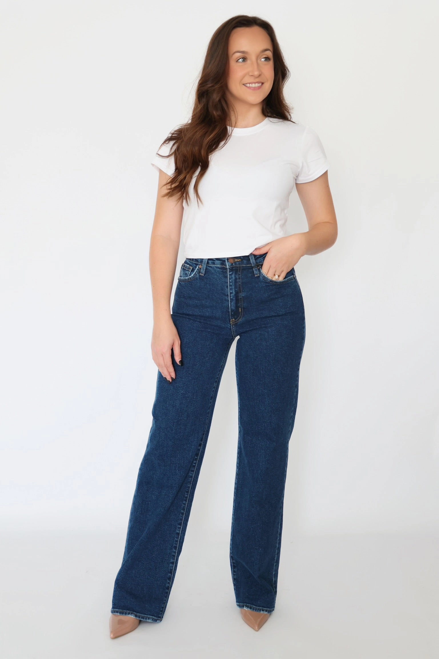 Georgia Relaxed Leg Denim- FINAL SALE DroppedShoulder Comfortable Look