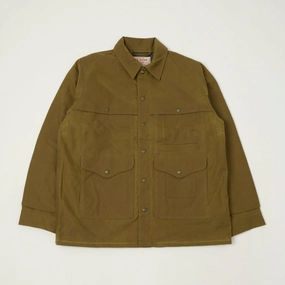 Filson Lined Tin Cloth Cruiser Jacket - Dark Tan WindResistant Coating