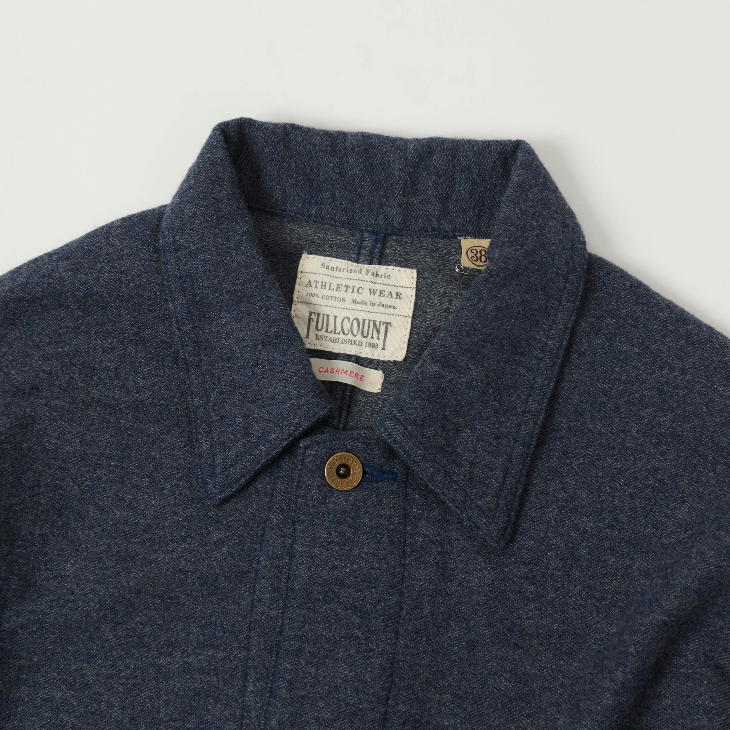 Easy Fit Full Count 2015 Wool/Cashmere Lightweight Overshirt - Navy