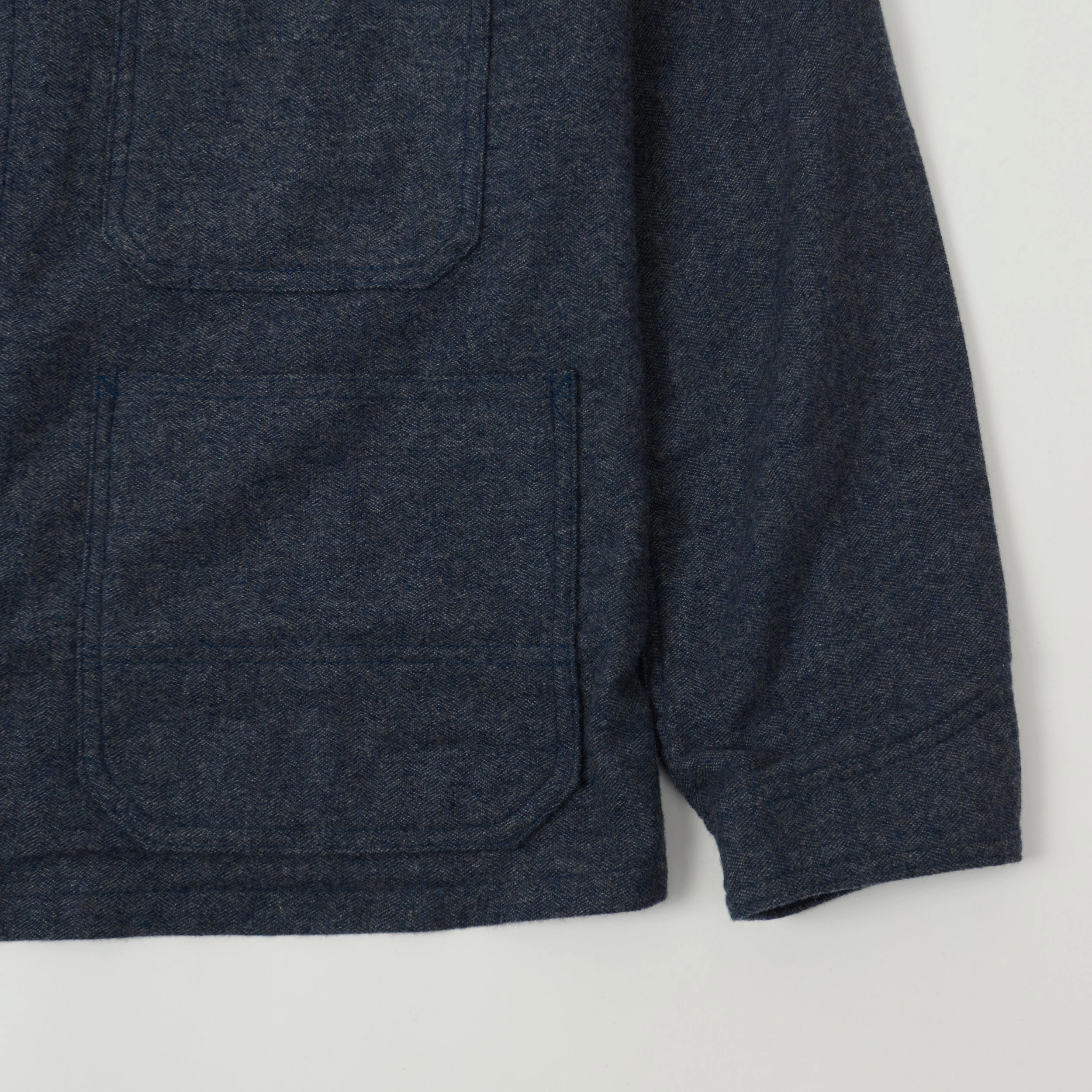 Full Count 2015 Wool/Cashmere Lightweight Overshirt - Navy Street Comfort Fit Anytime Outer Fit