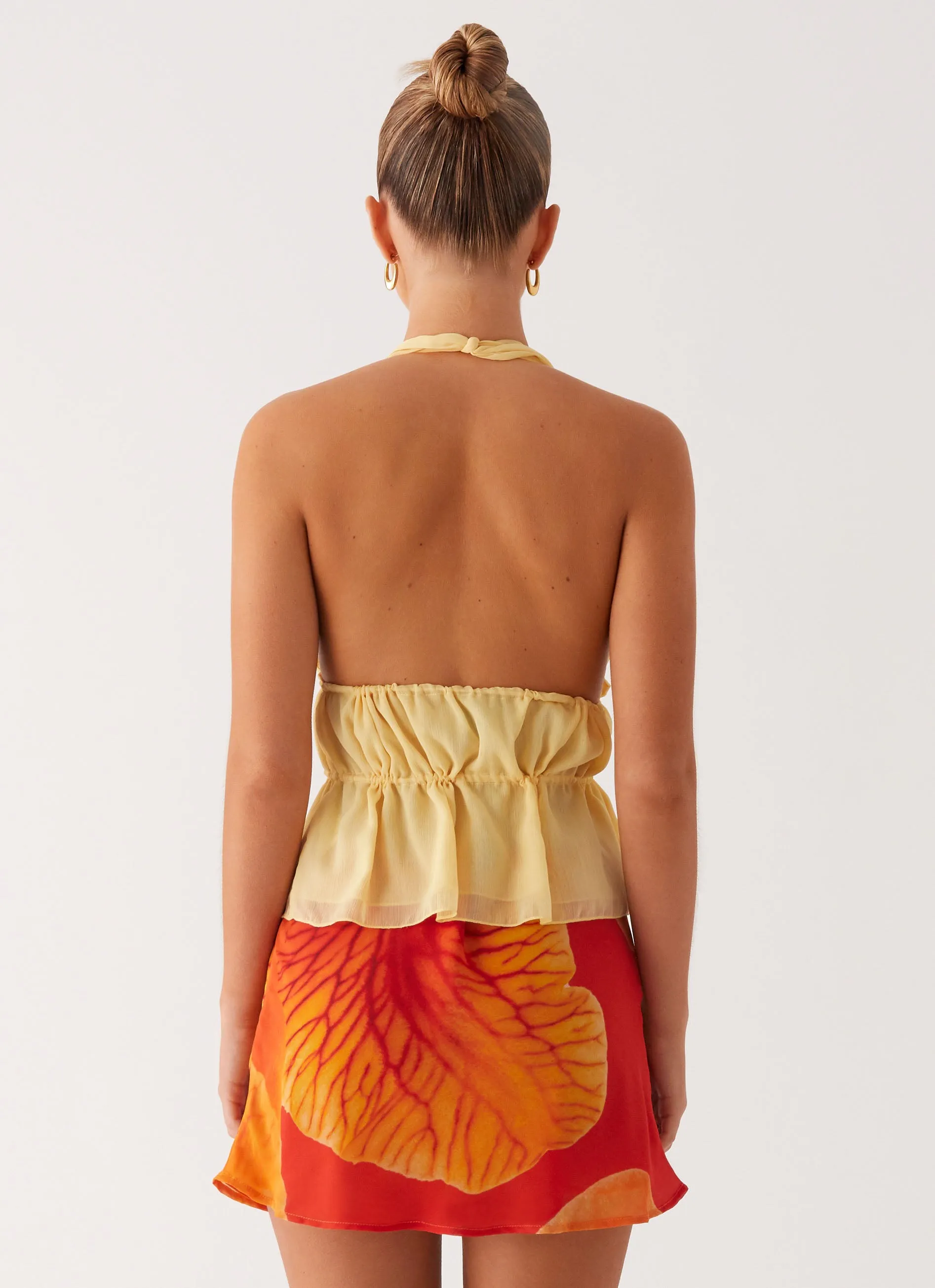 Outfit Combo Gentle Comfort Breezy Palms Mini Skirt - Serene Orange