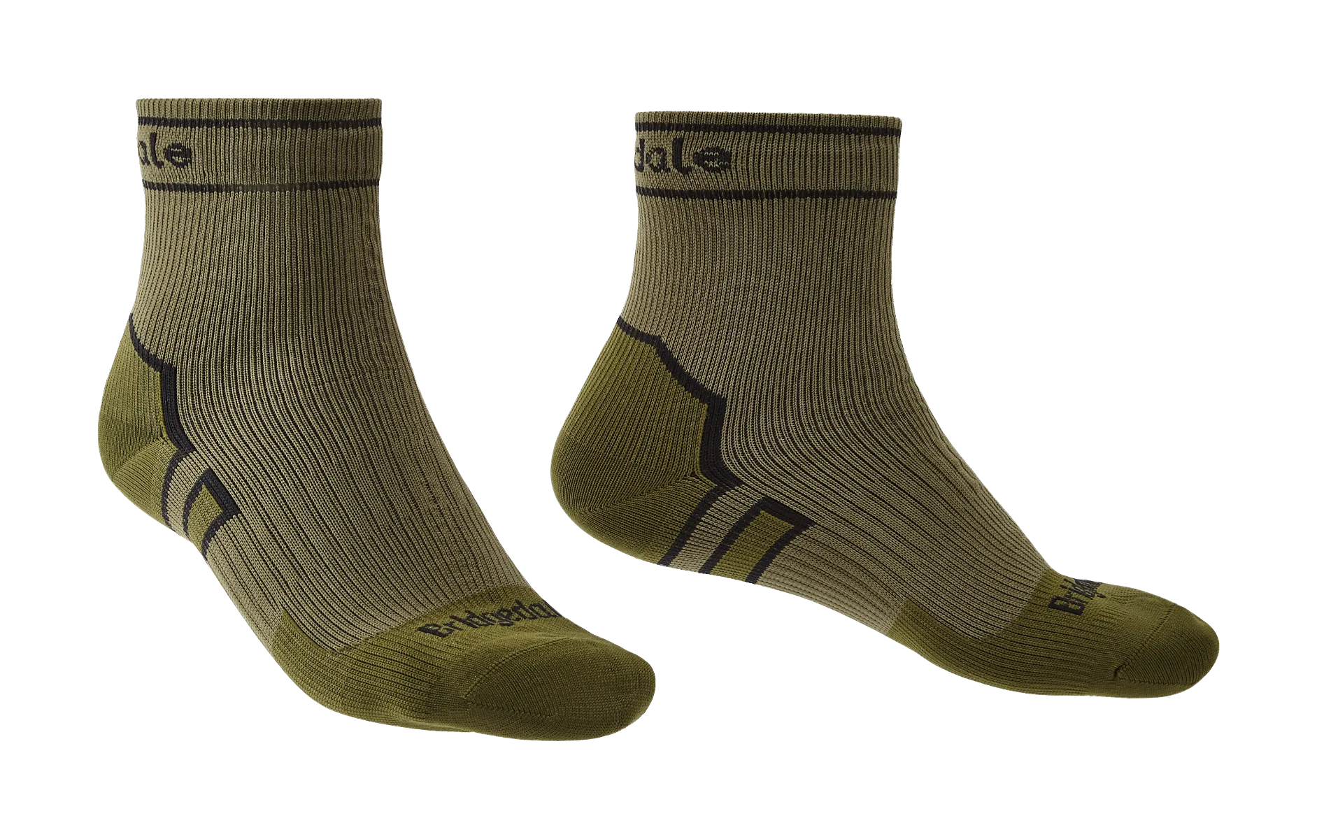 Bridgedale Stormsock Midweight Waterproof Ankle Sock-Khaki