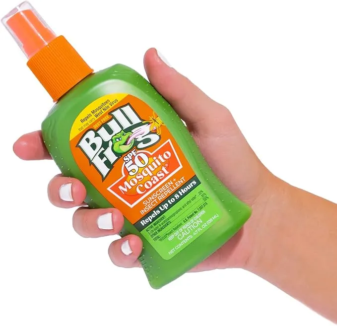 Bullfrog Mosquito Coast Bug Spray Insect Repellent   Sunscreen SPF 50, Pump Spray 4.7 Fl Oz