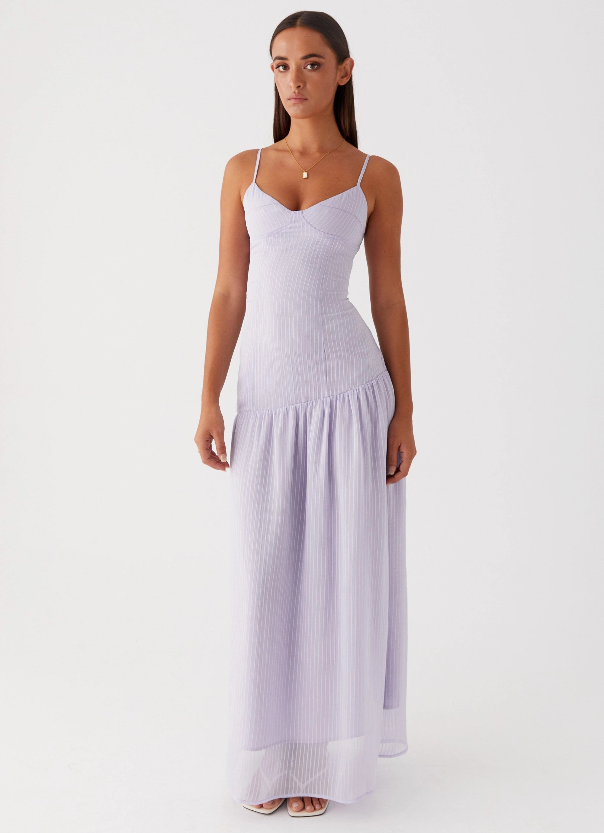 Romantic Soft Everyday Layers Shania Maxi Dress - Lavender