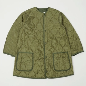 Detachable Hood ReinforcedElbows Buzz Rickson's 'Extreme Cold Weather' Liner Jacket - Olive